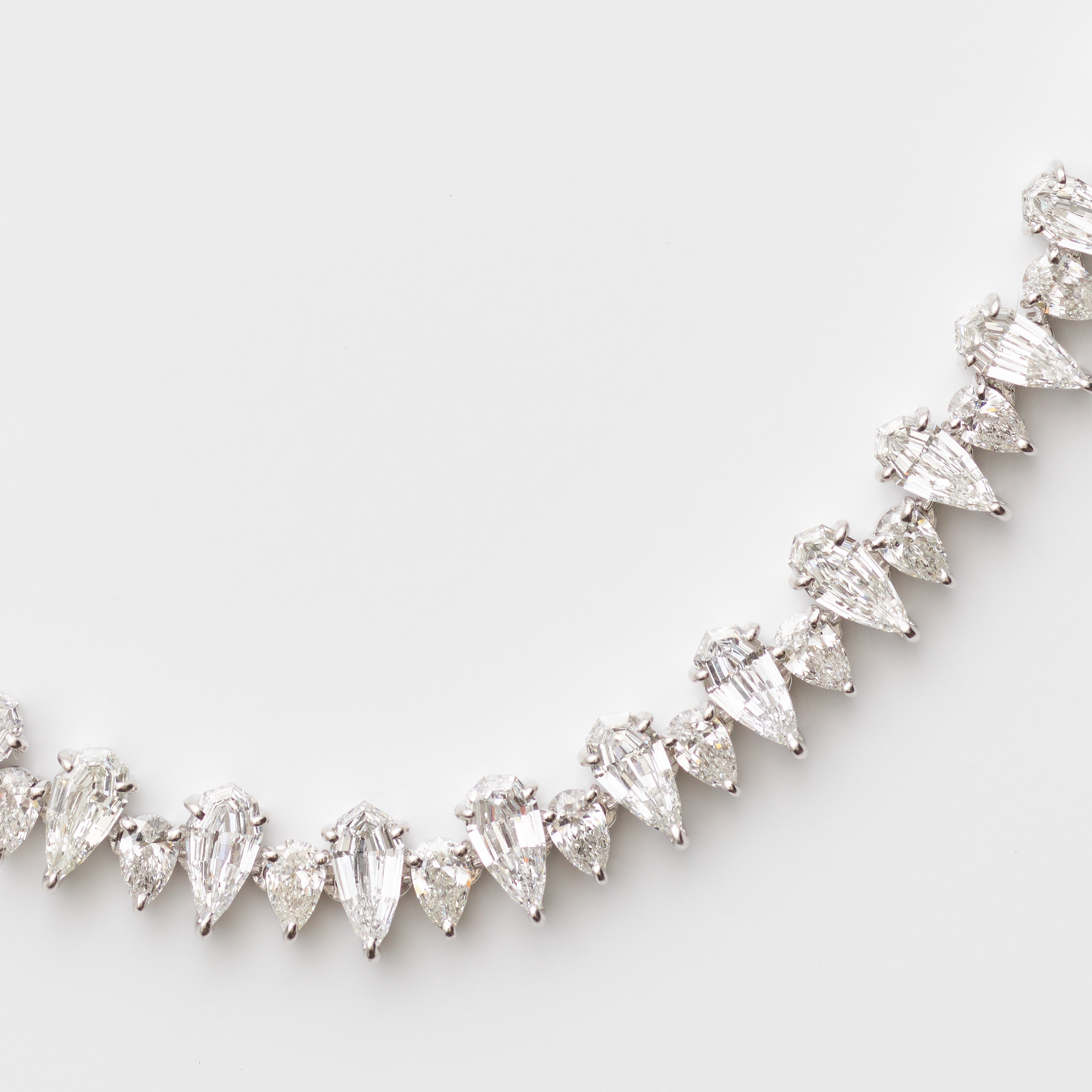 Pear Step-Cut Diamond Necklace