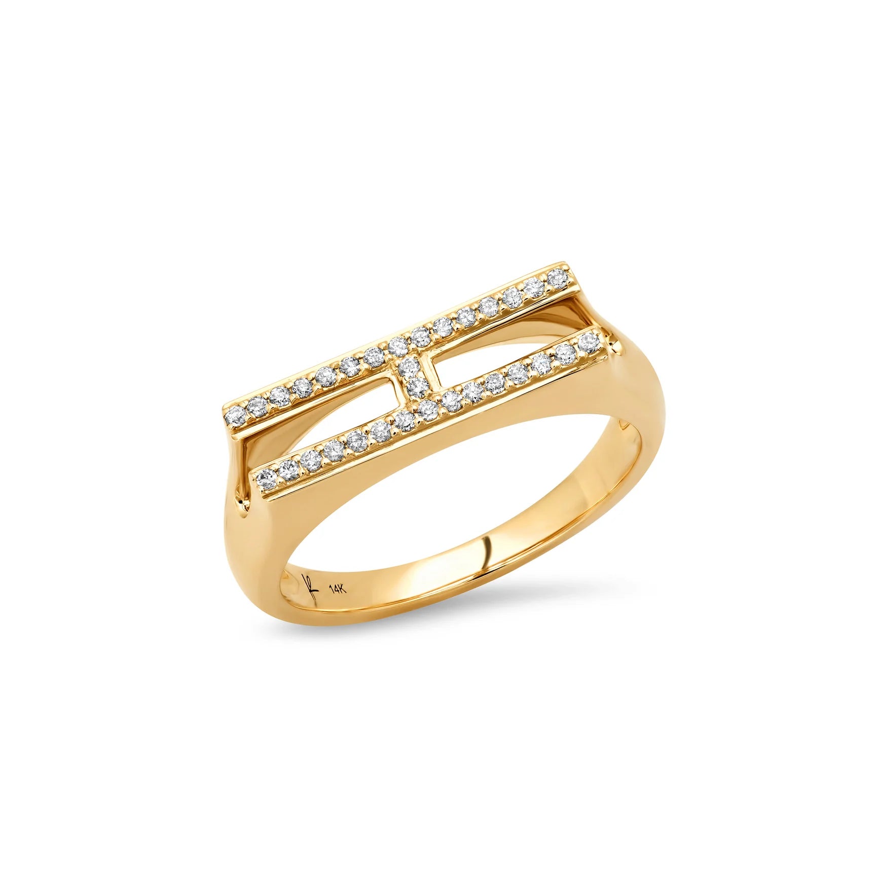 Pavé Initial Ring
