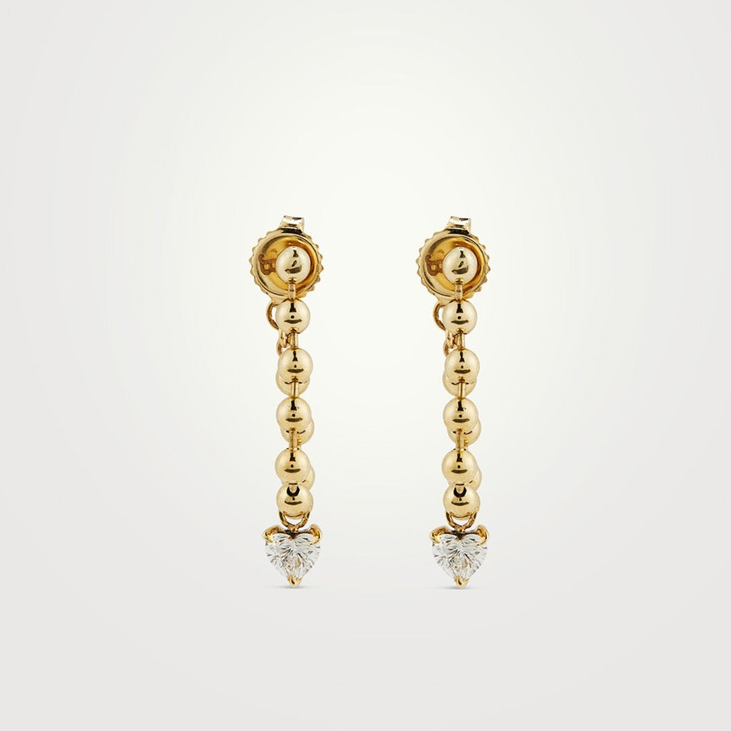 Lab Diamond Droplet Earrings