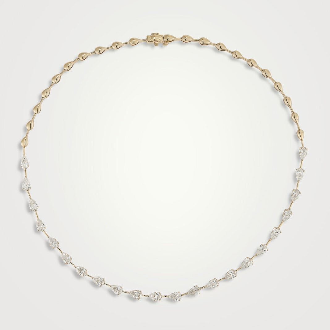 Pear Lab Diamond Tennis Necklace