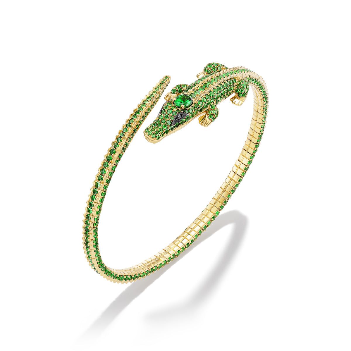 Tsavorite Alligator Bangle
