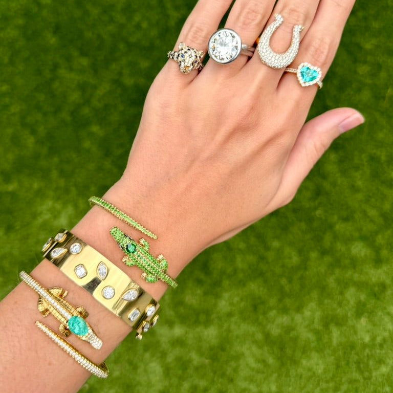 Tsavorite Alligator Bangle