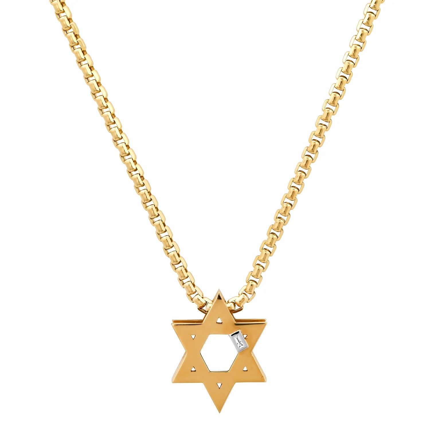 Star of David Ribbed Pendant