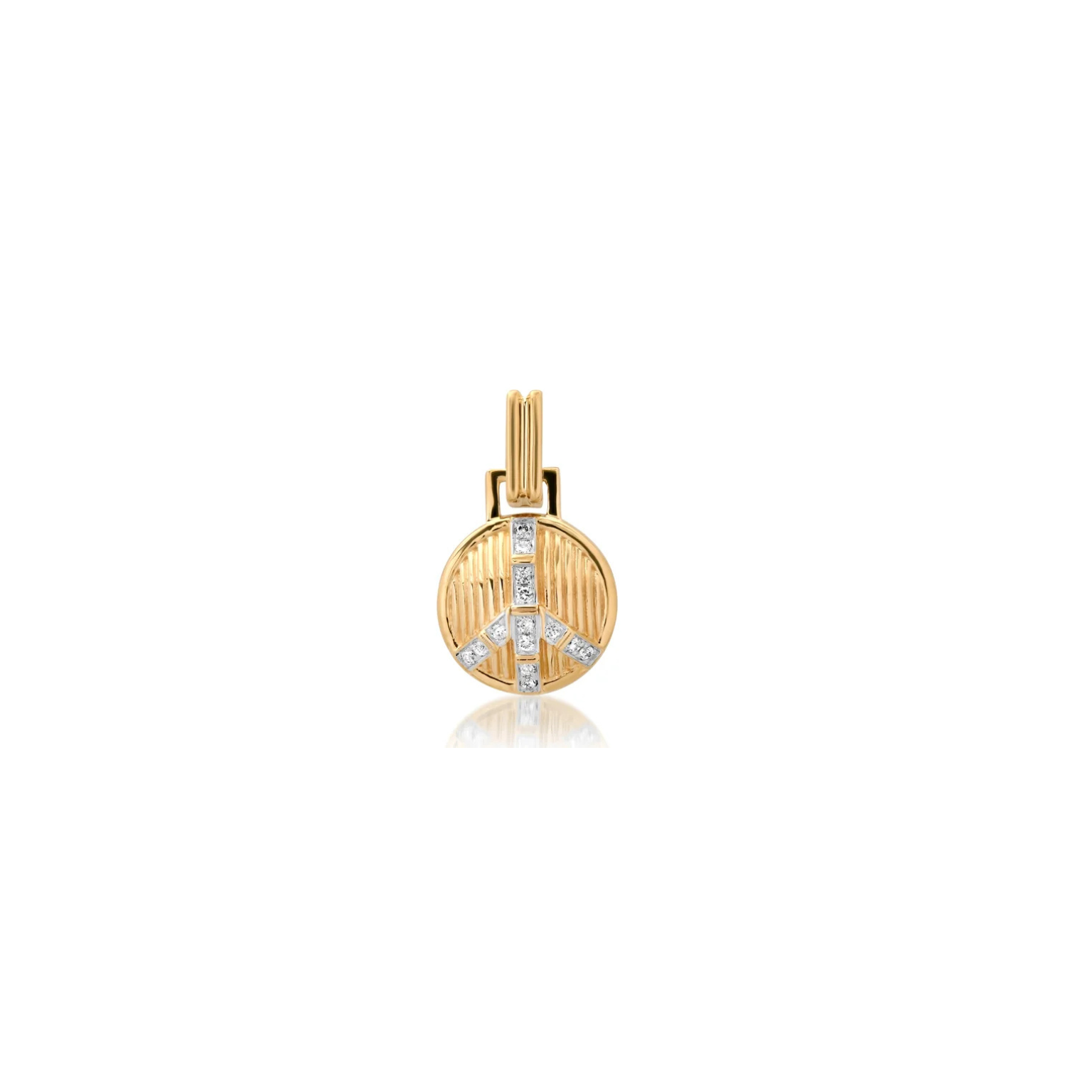 Mini-Size Peace Pendant, Diamonds