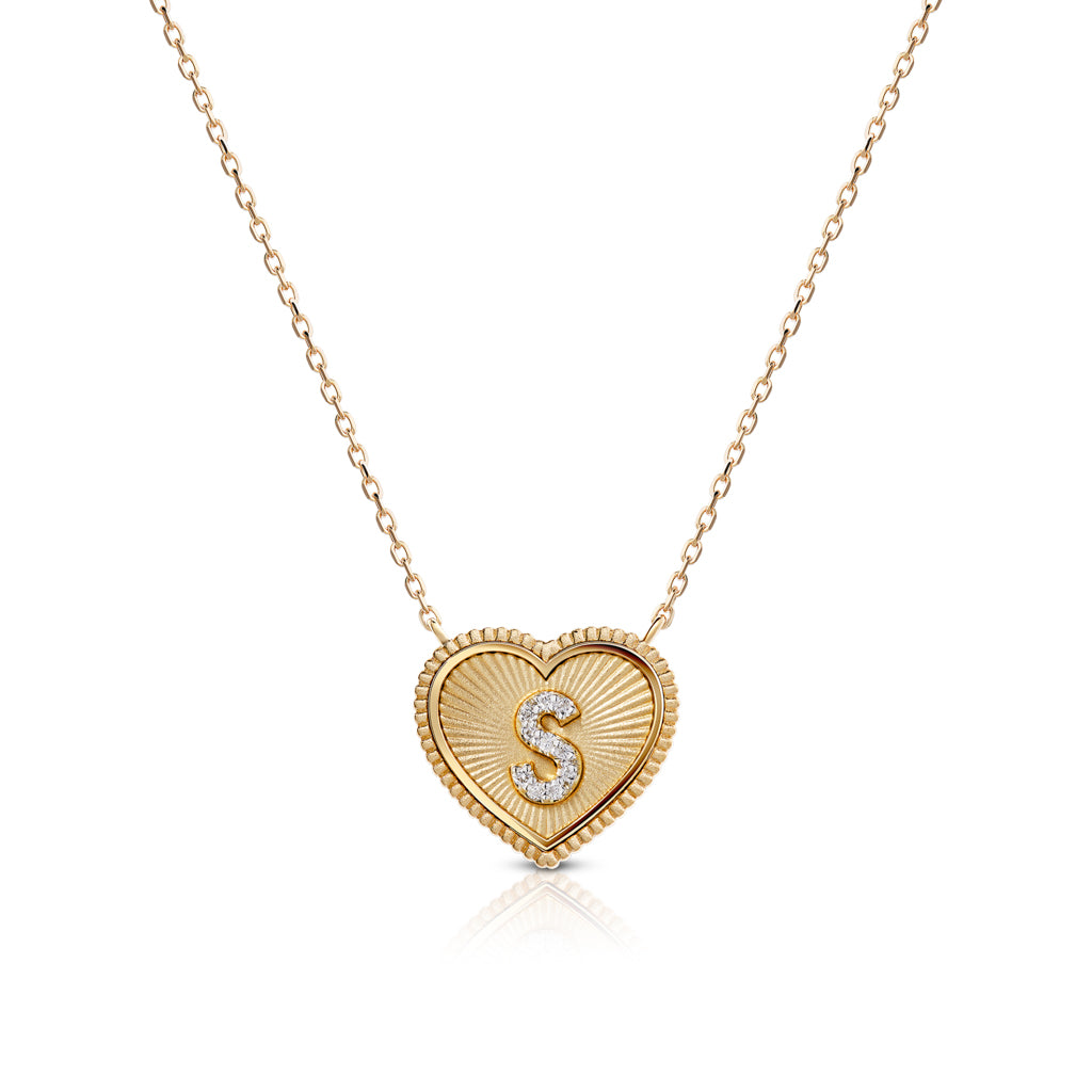 Mini A2Z Heart Shape Diamond Necklace