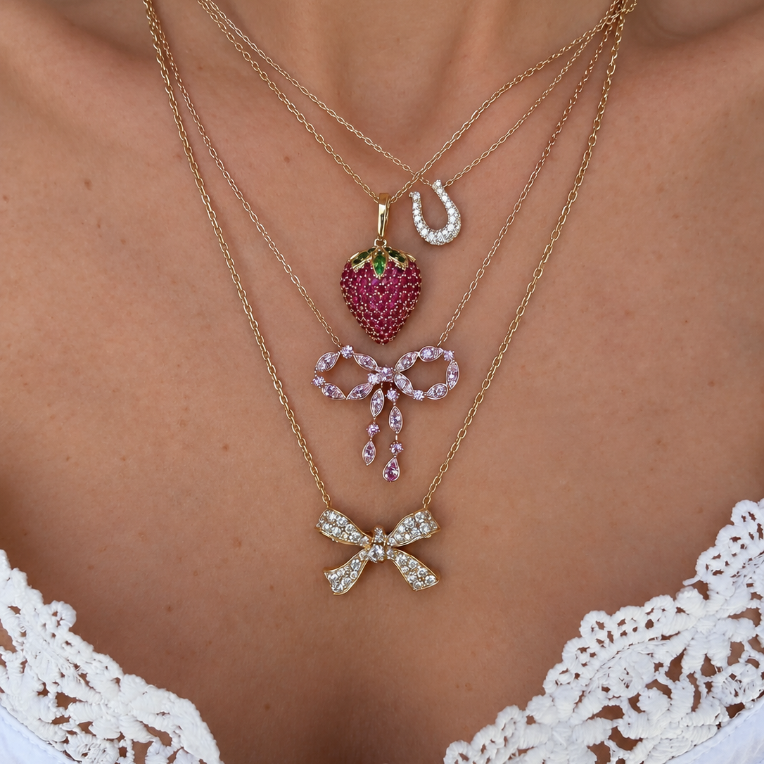 Pavé Horseshoe Pendant