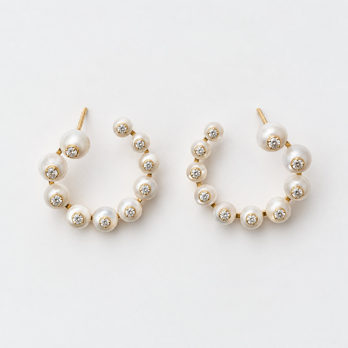 Spiral Mother of Pearl Earrings