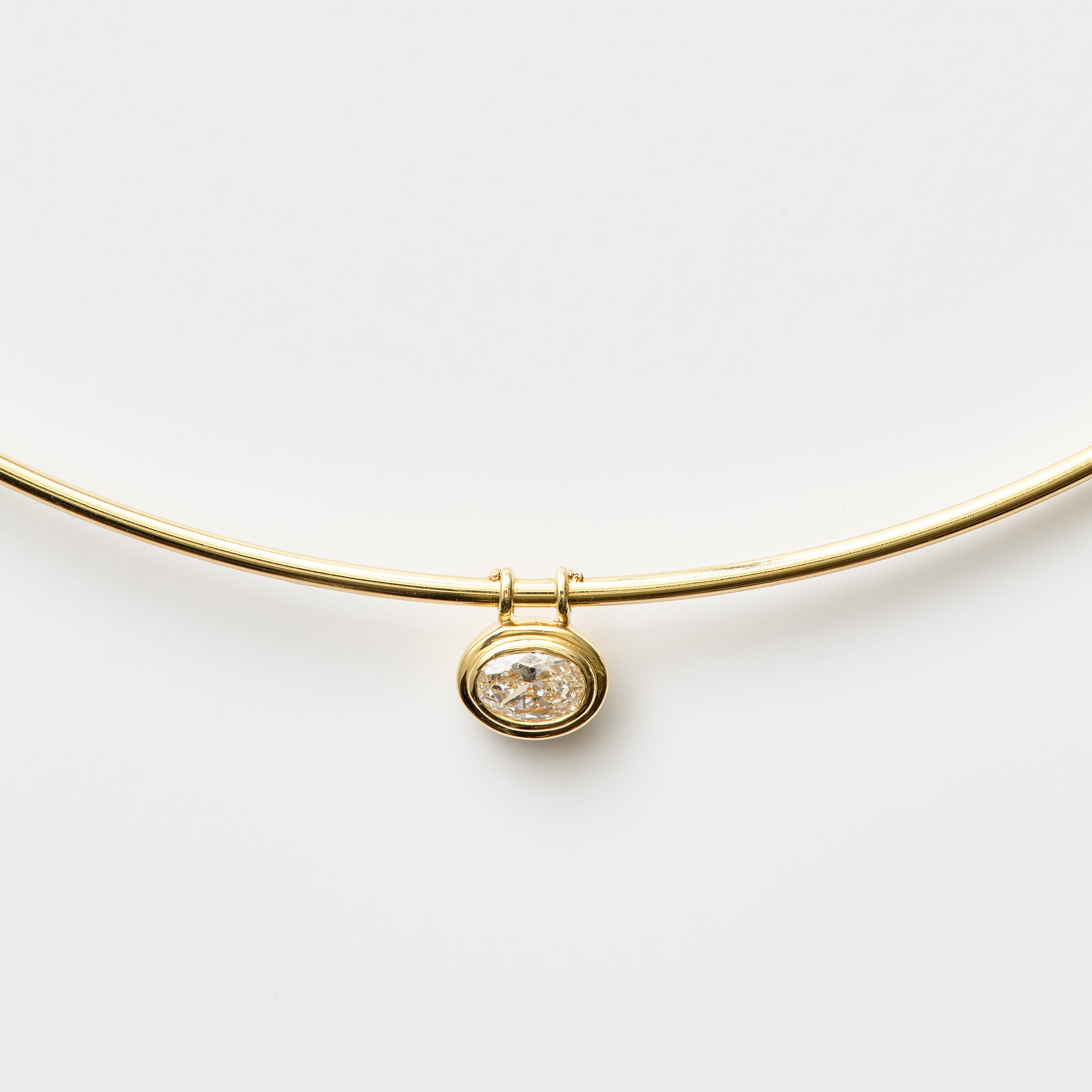 Wire Oval Diamond Bezel Choker