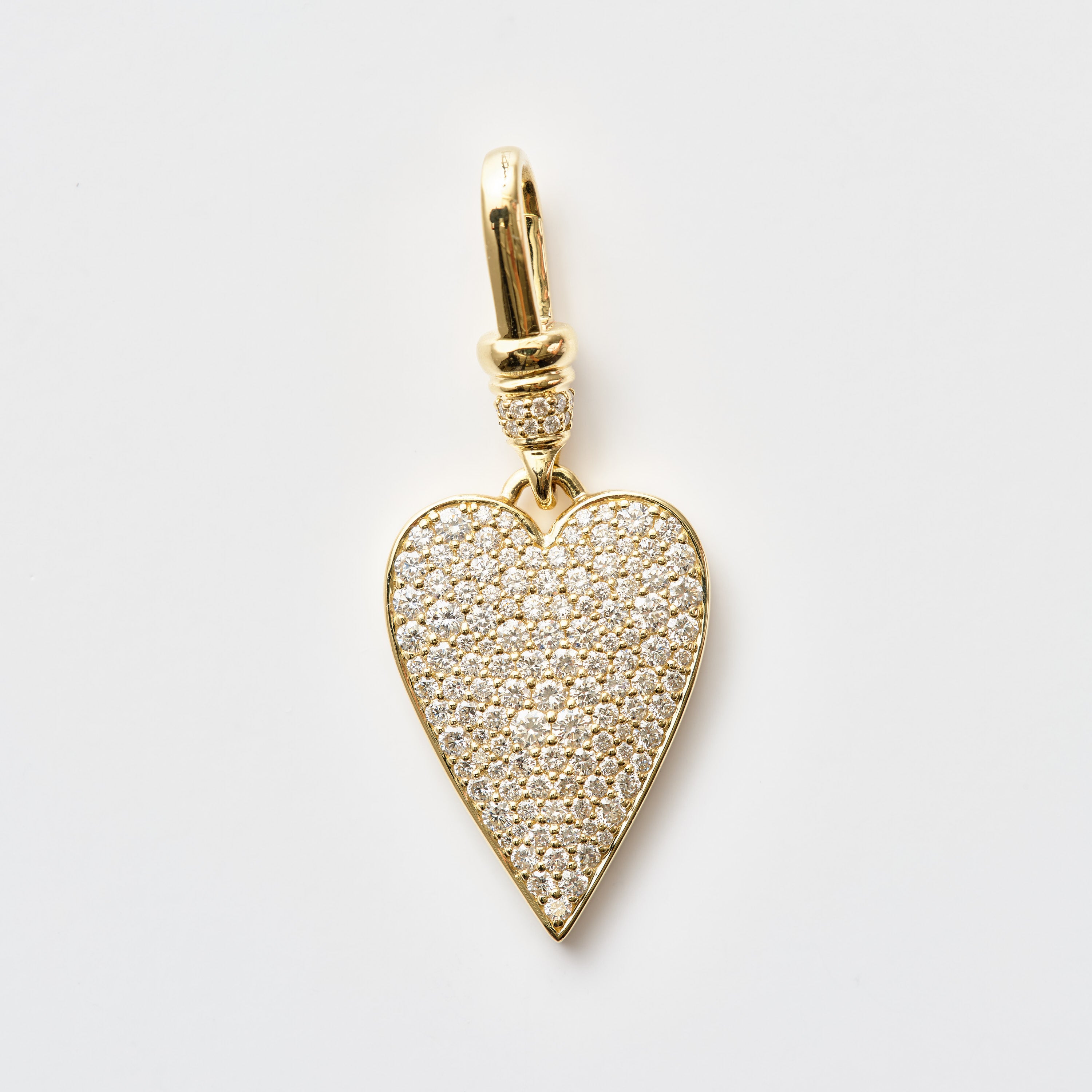 Oversized Pavé Heart Medallion