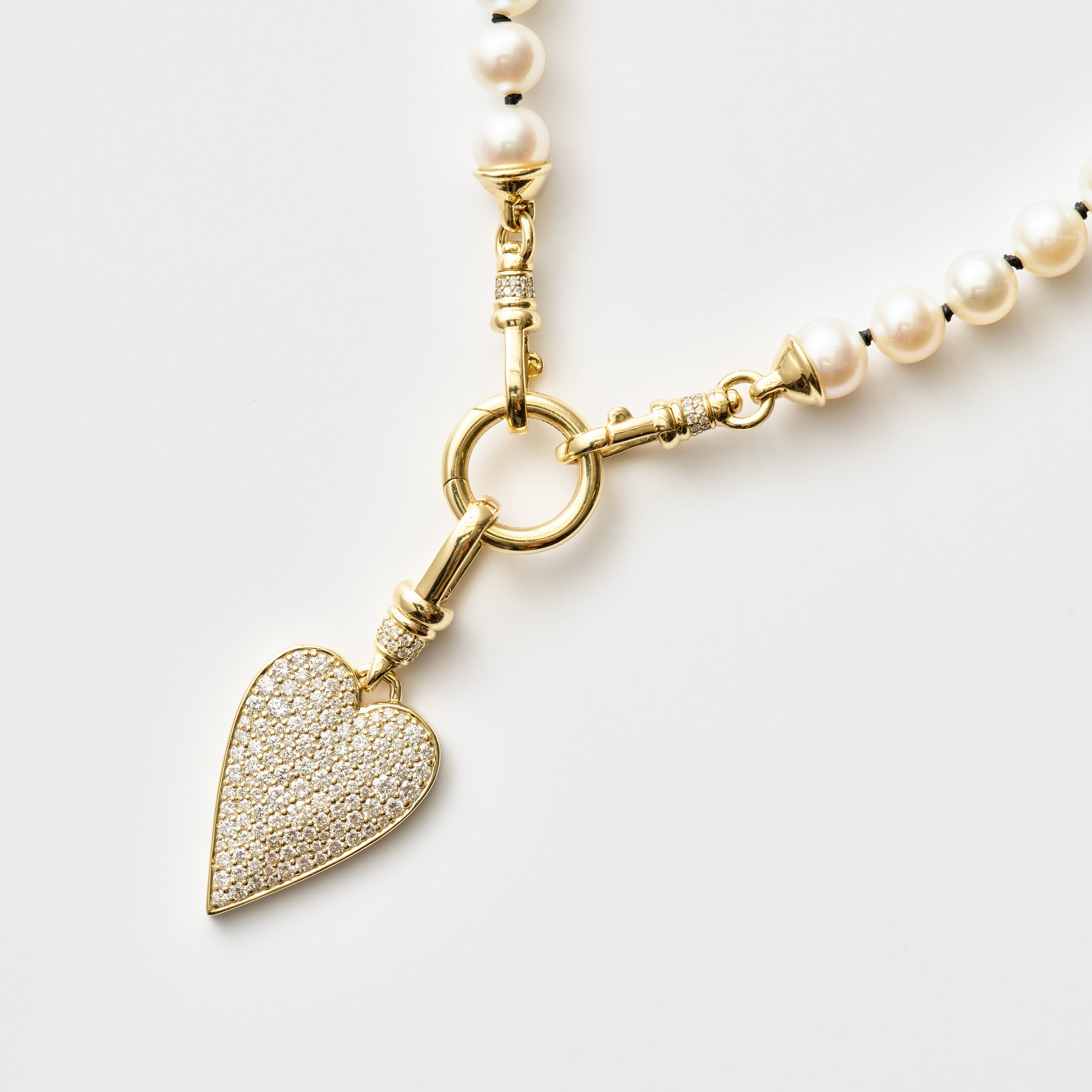 Oversized Pavé Heart Medallion