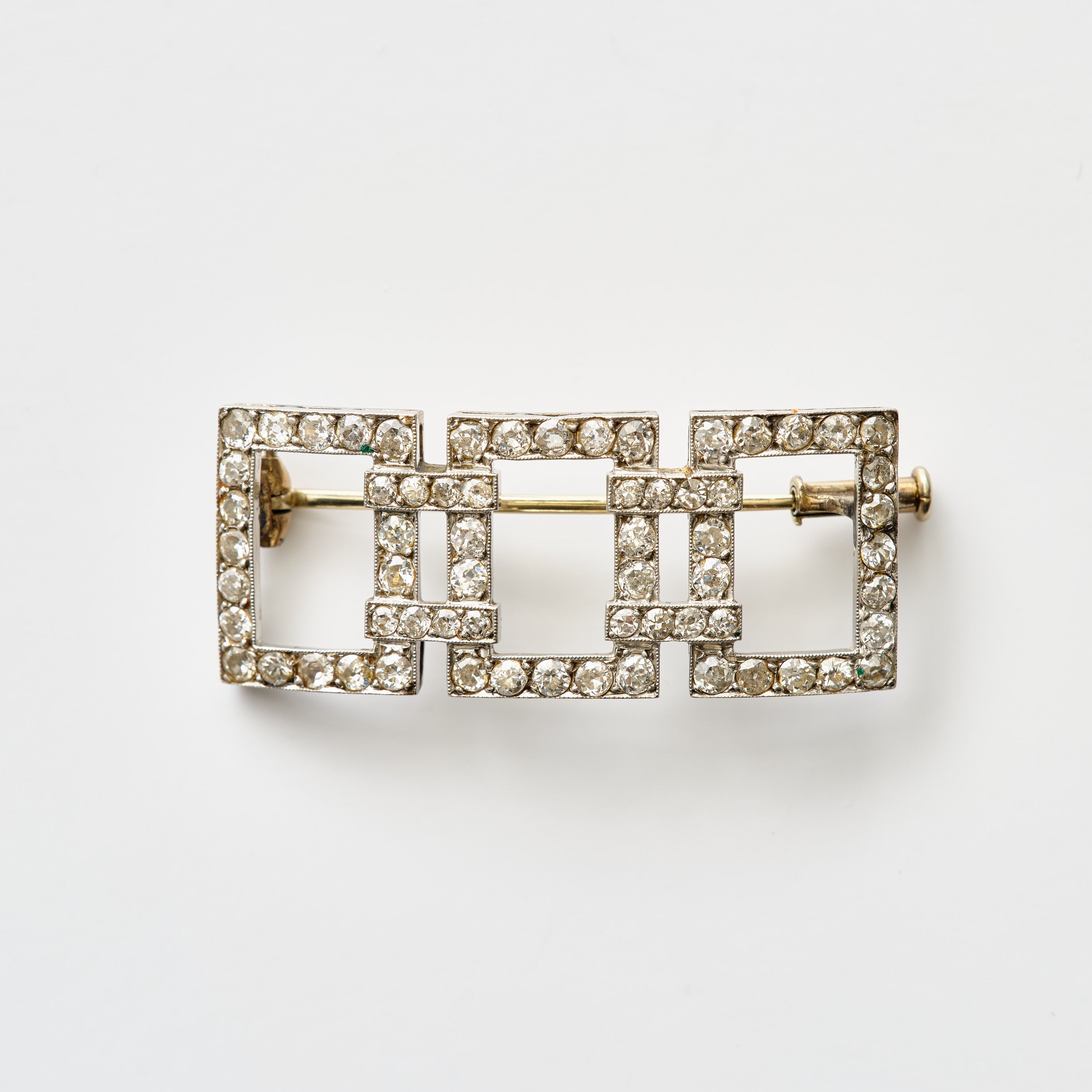 Antique Diamond Panelled Brooch