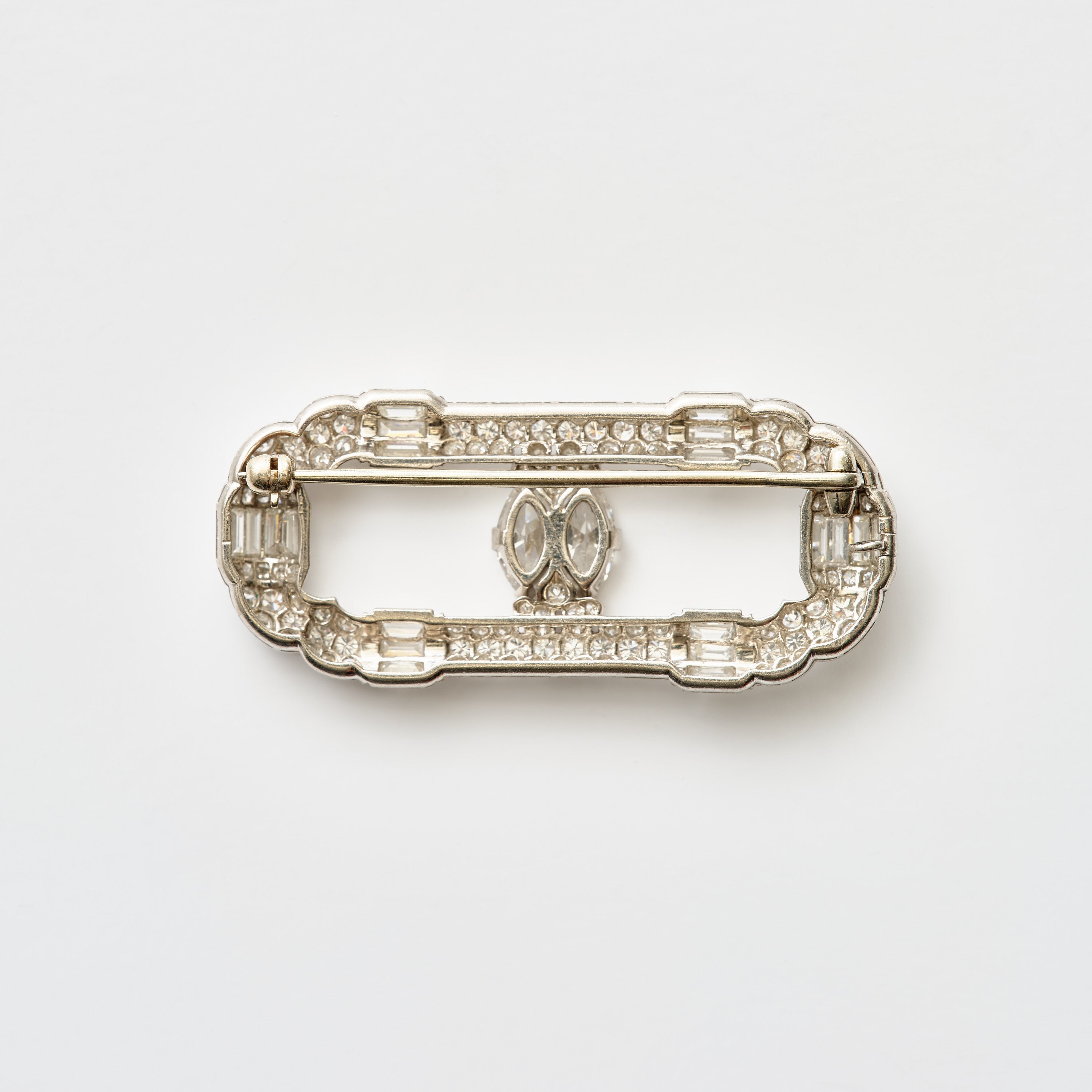 Antique Diamond Buckle Brooch