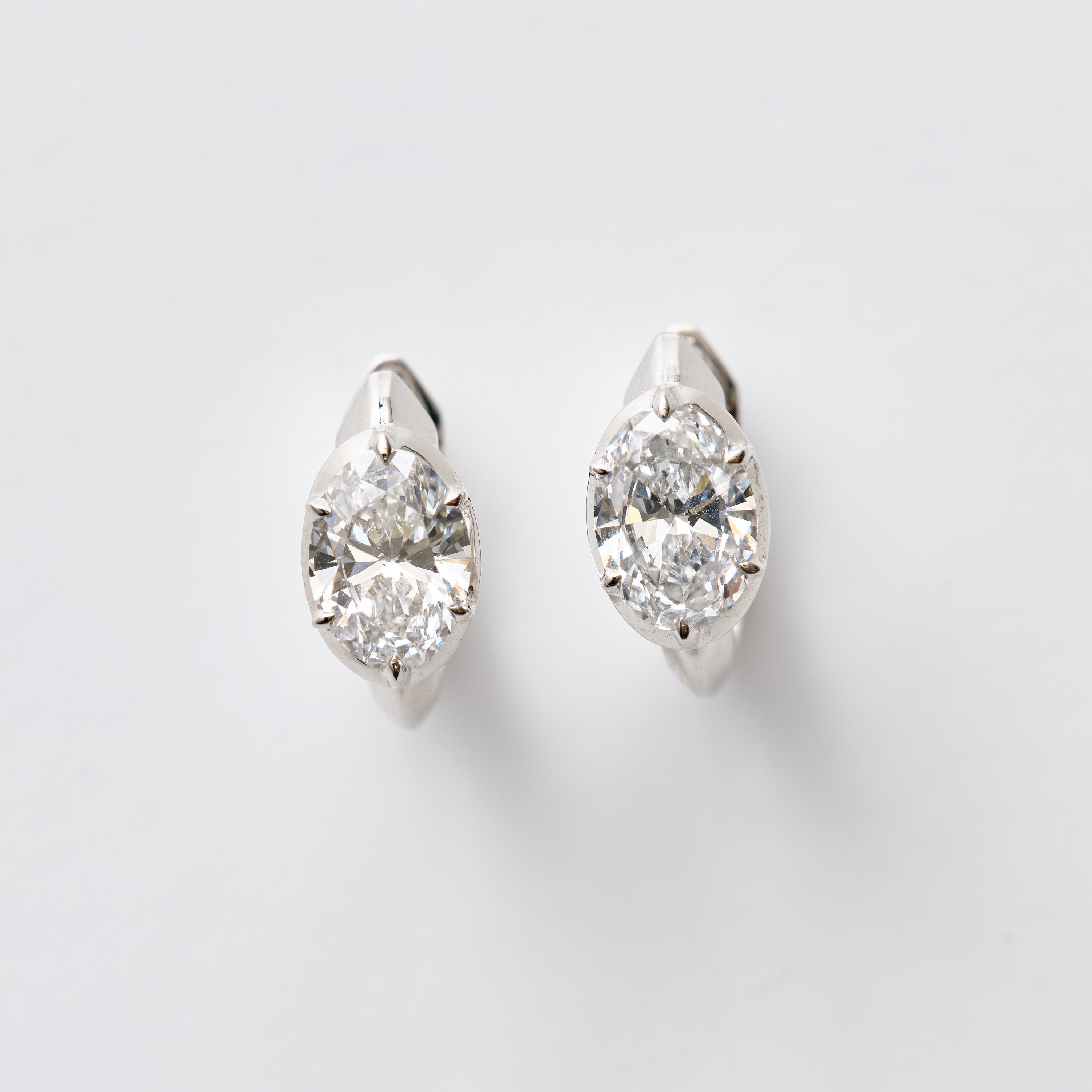 Oval Lab Diamond Huggies