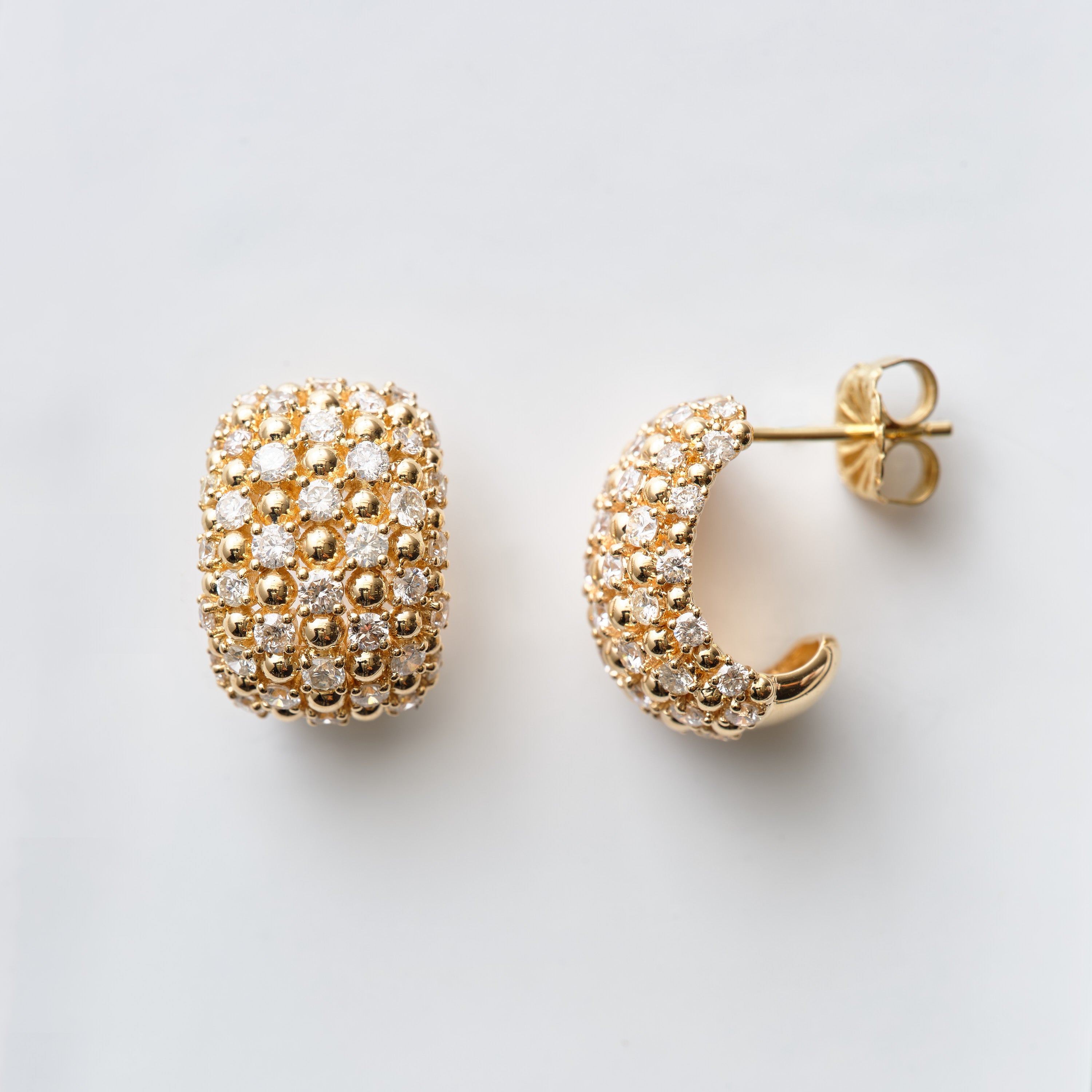 Beaded Diamond Earrings