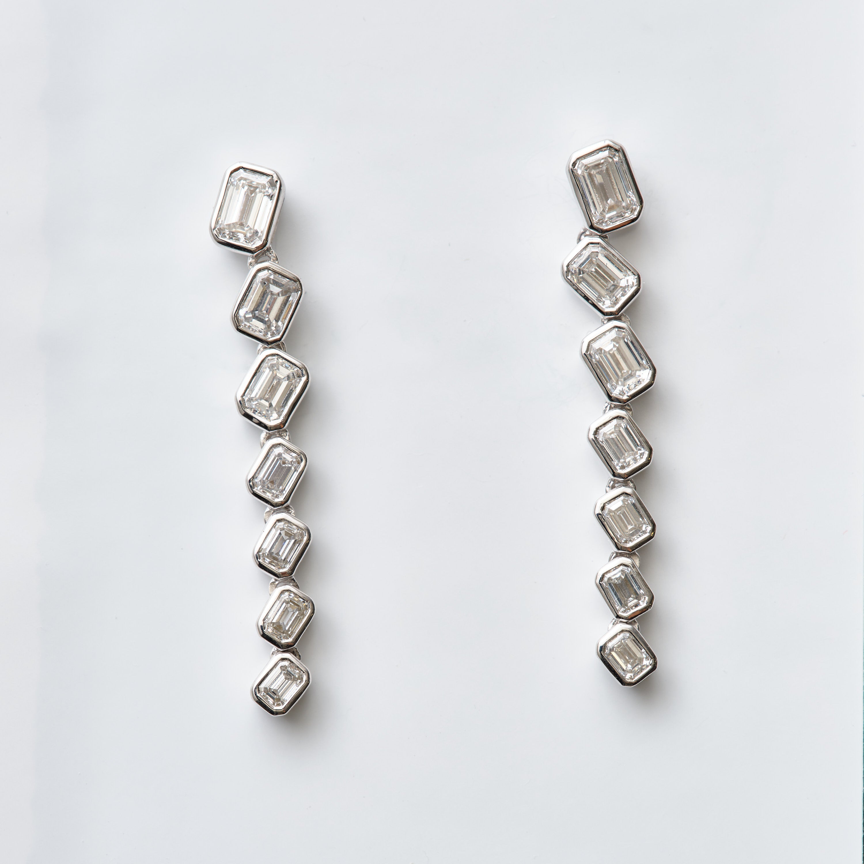 Emerald Diamond Bezel Drops