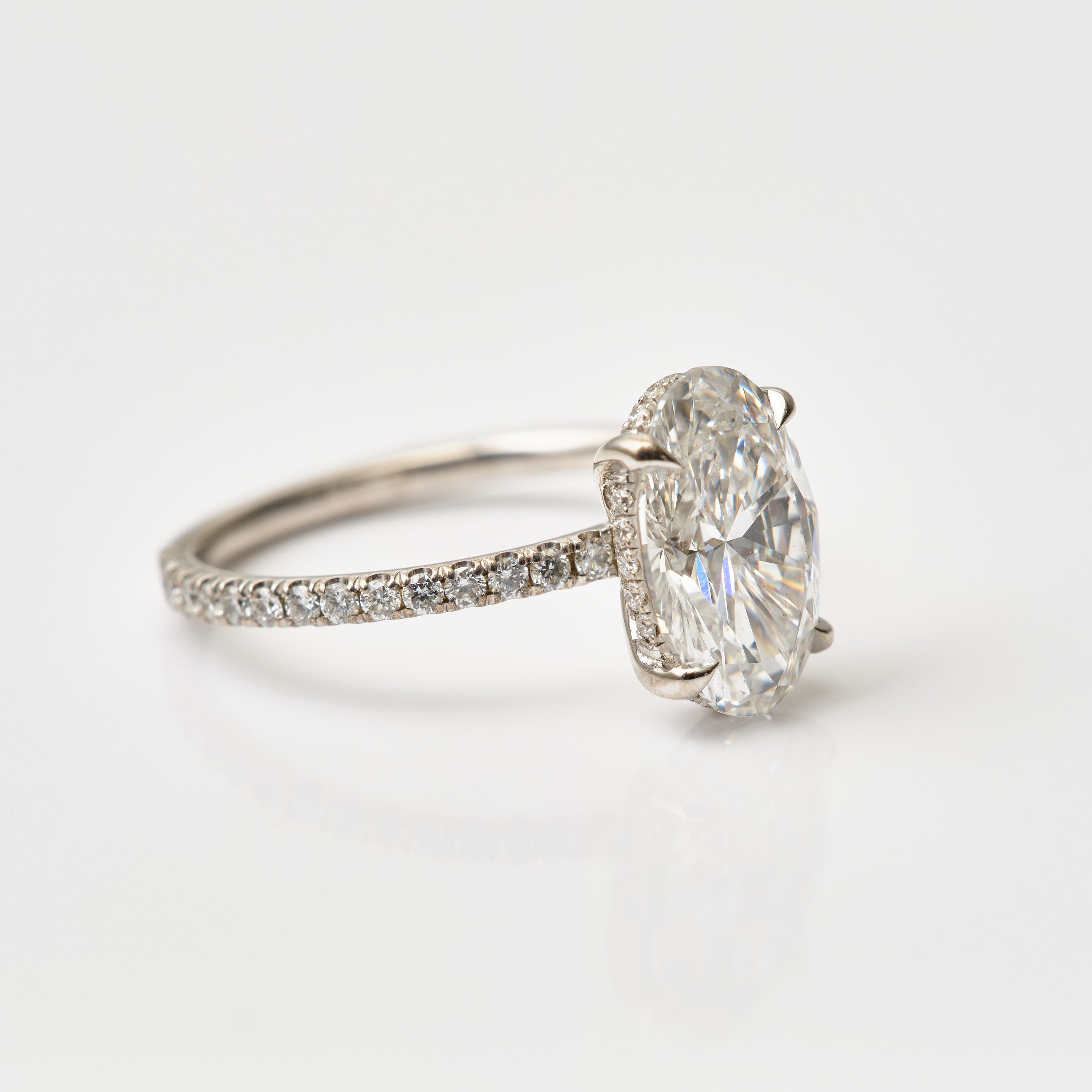 Signature Solitaire Micro-Pavé Engagement Ring
