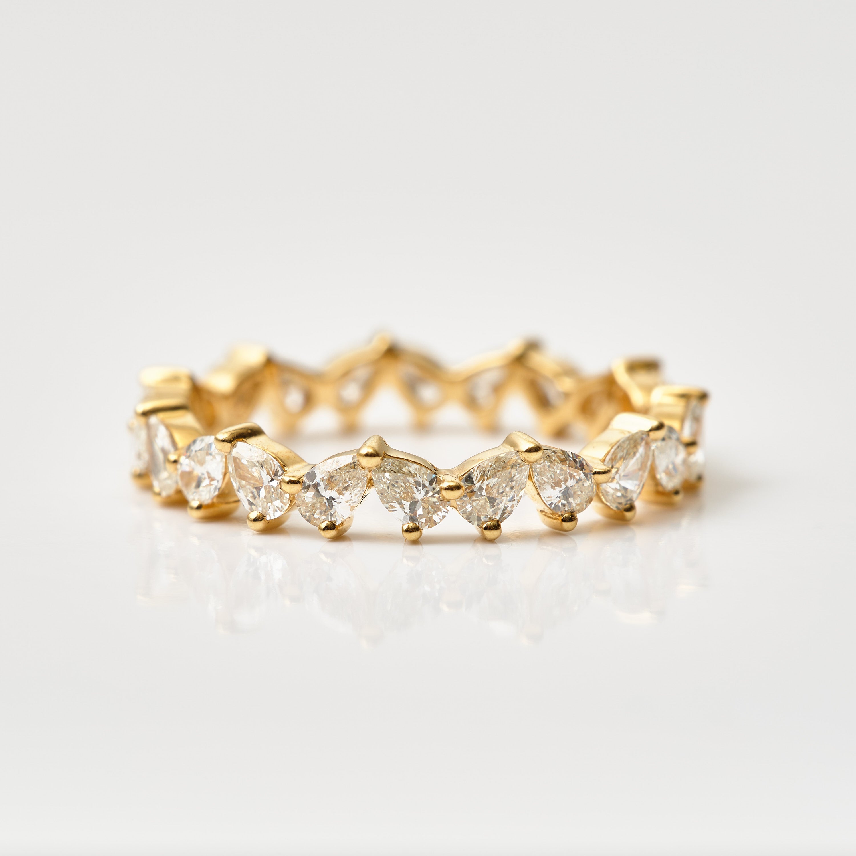Mini Pear Diamond Eternity Band