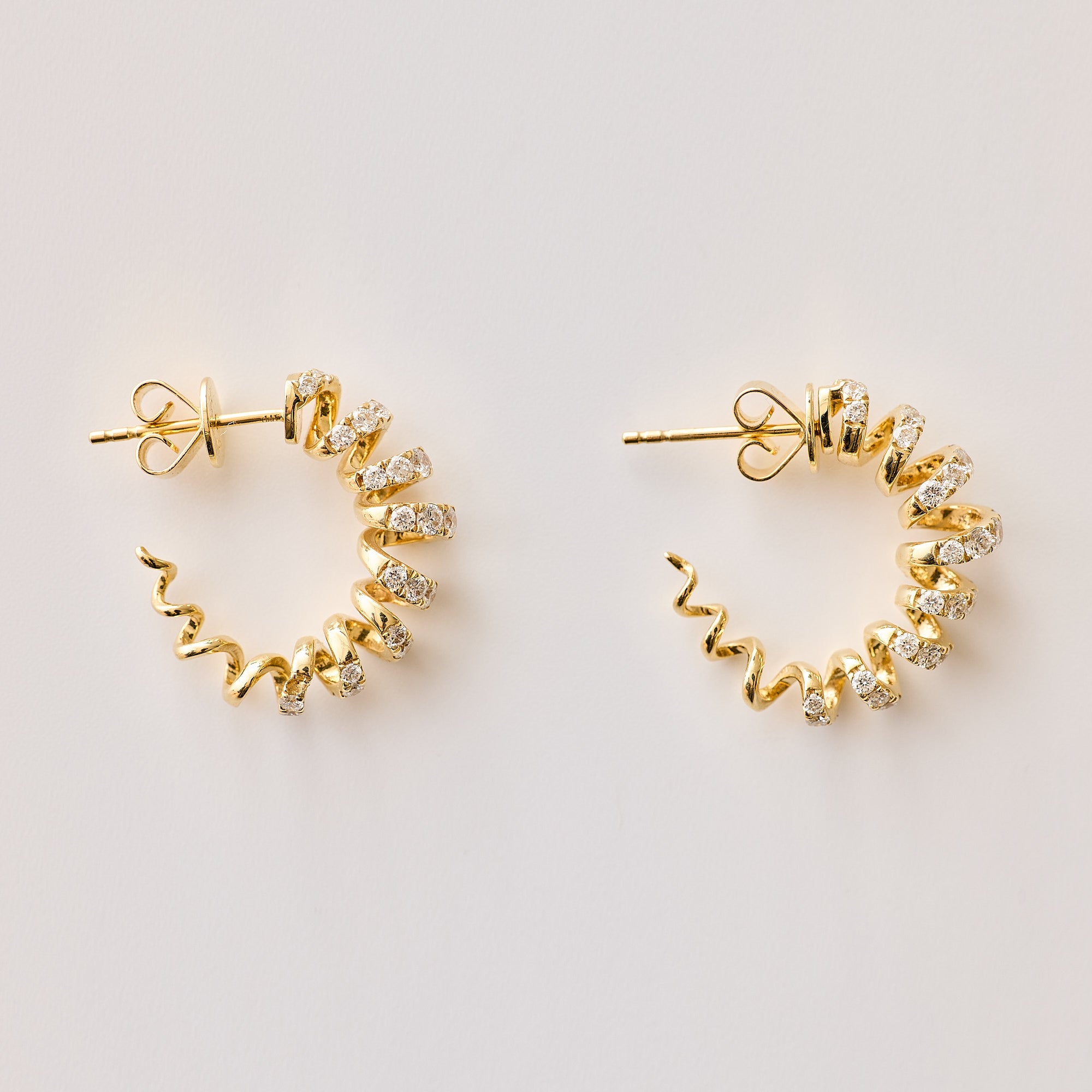 Coil Diamond Hoops