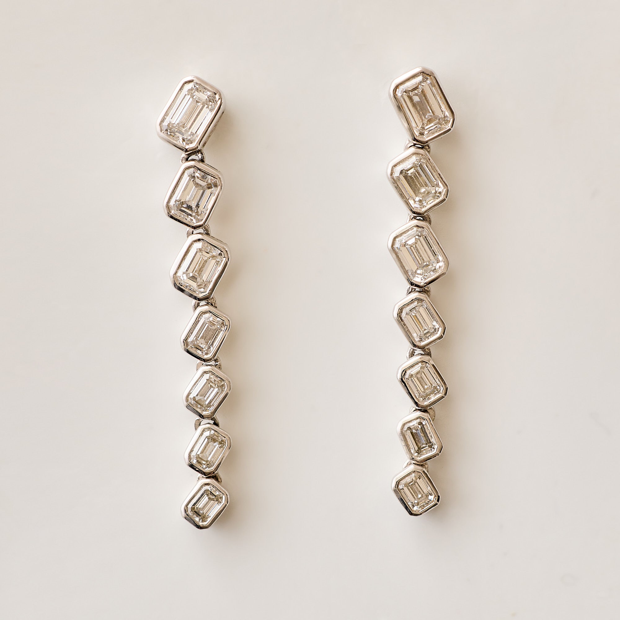 Emerald Diamond Bezel Drops