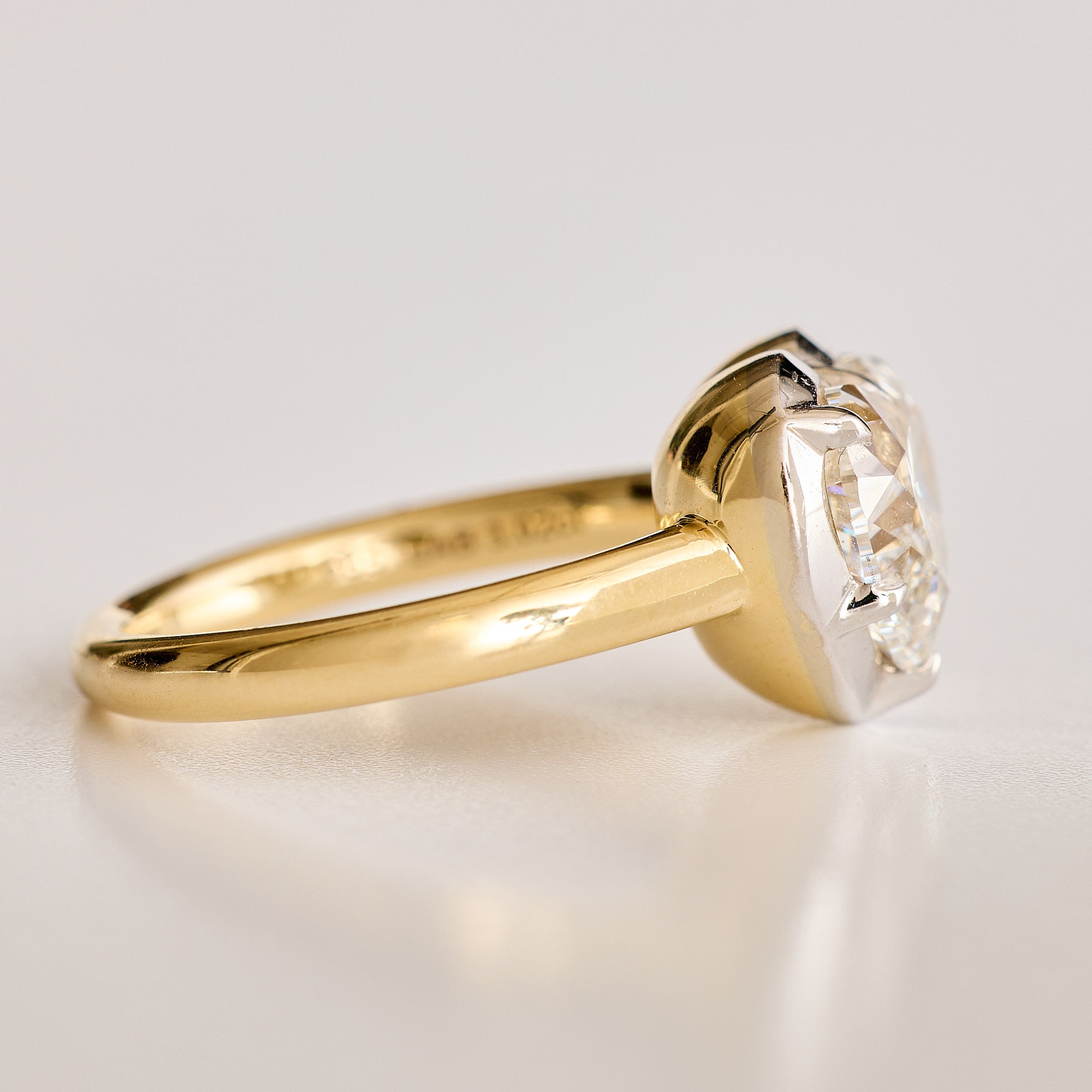 Collet-Set Engagement Ring