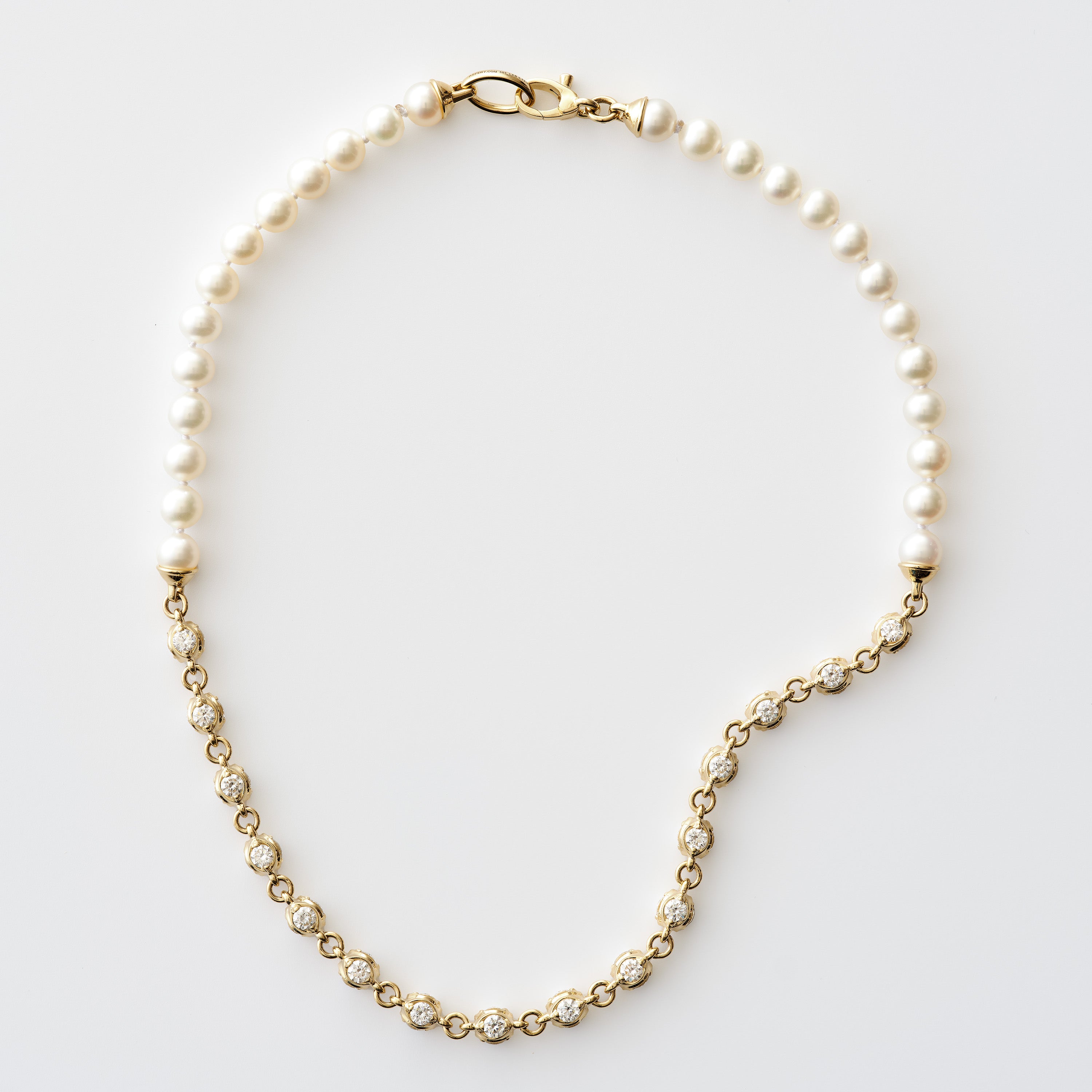 Pearl & Rondell-Diamond Necklace