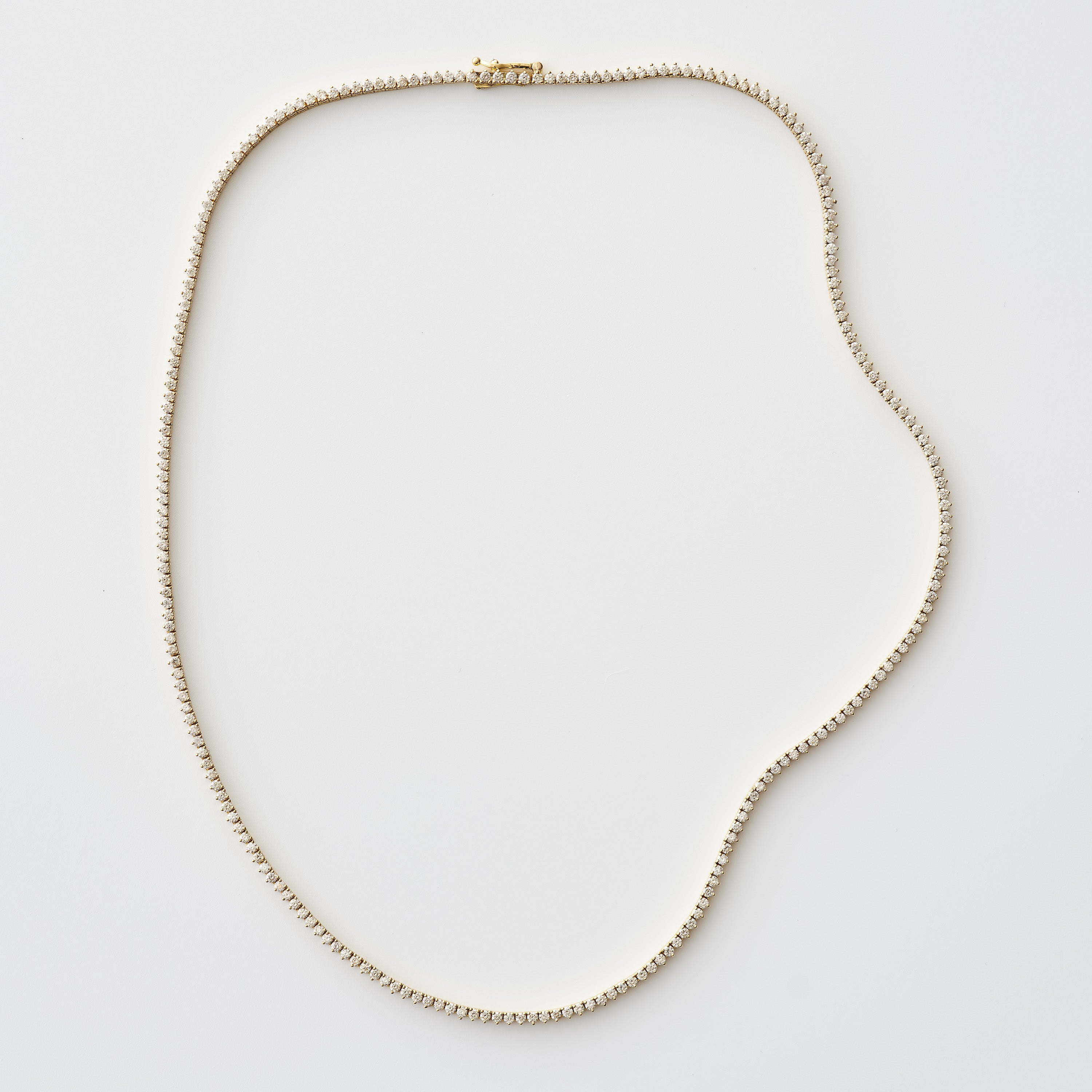 Mini-Diamond (Three-Prong) Tennis Necklace