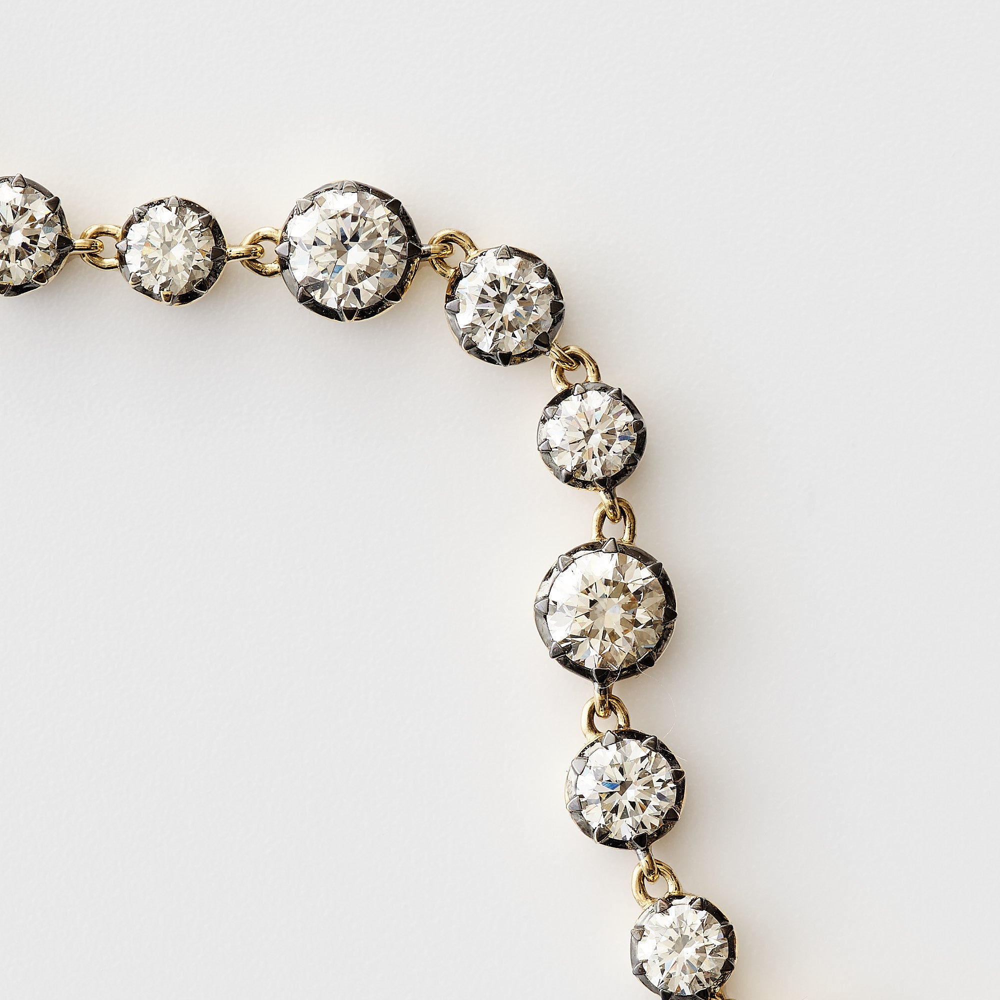 Collet-Set Diamond Bracelet