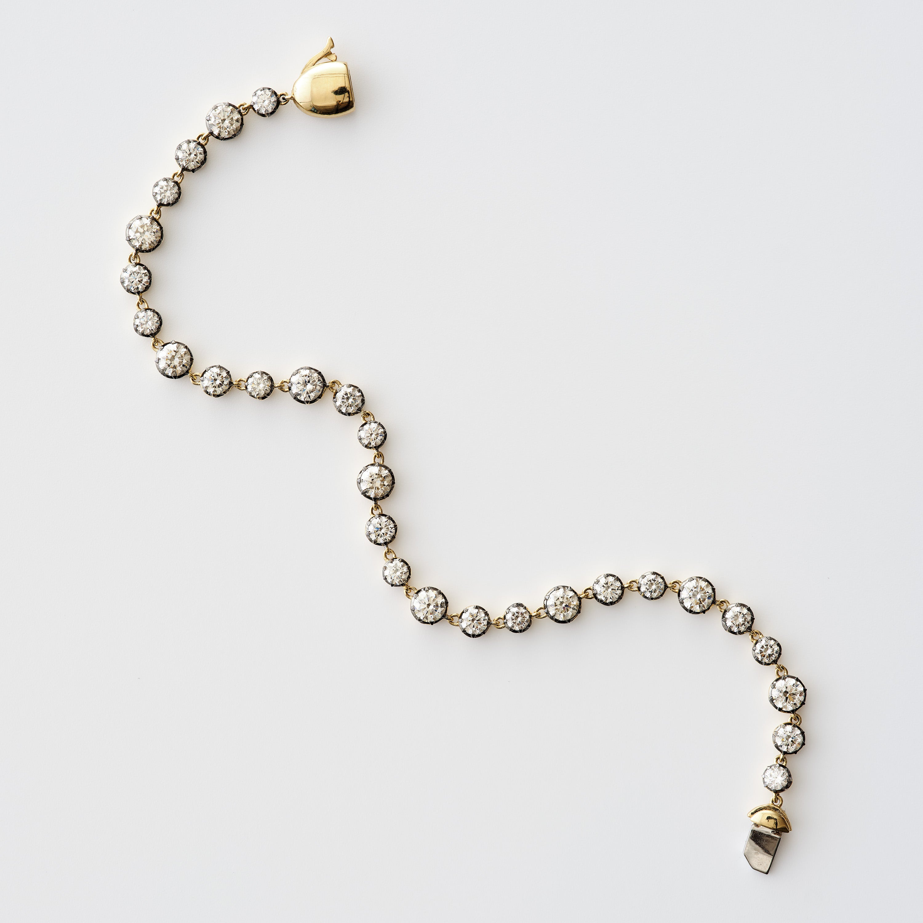 Collet-Set Diamond Bracelet
