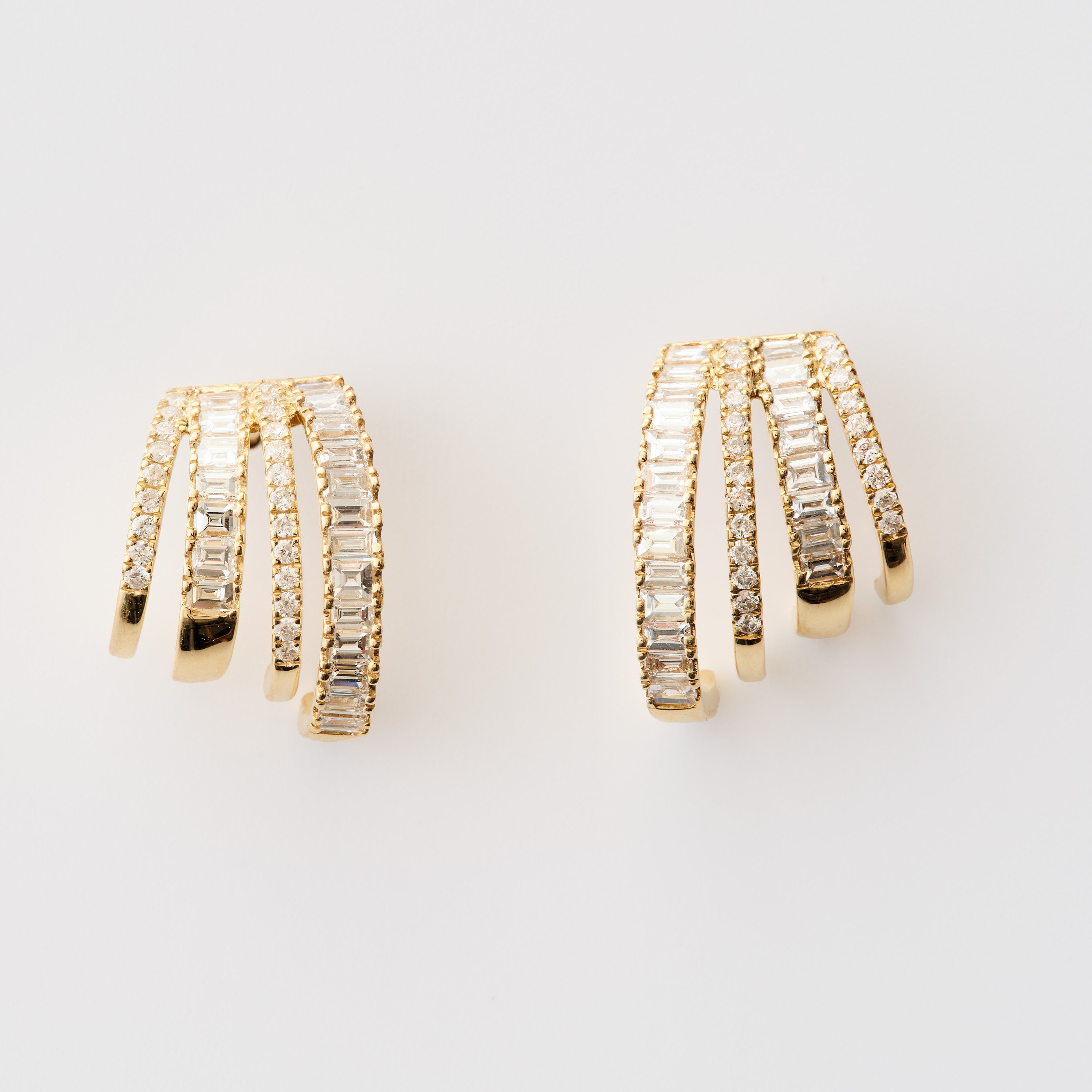 Quad Arc Diamond Earrings