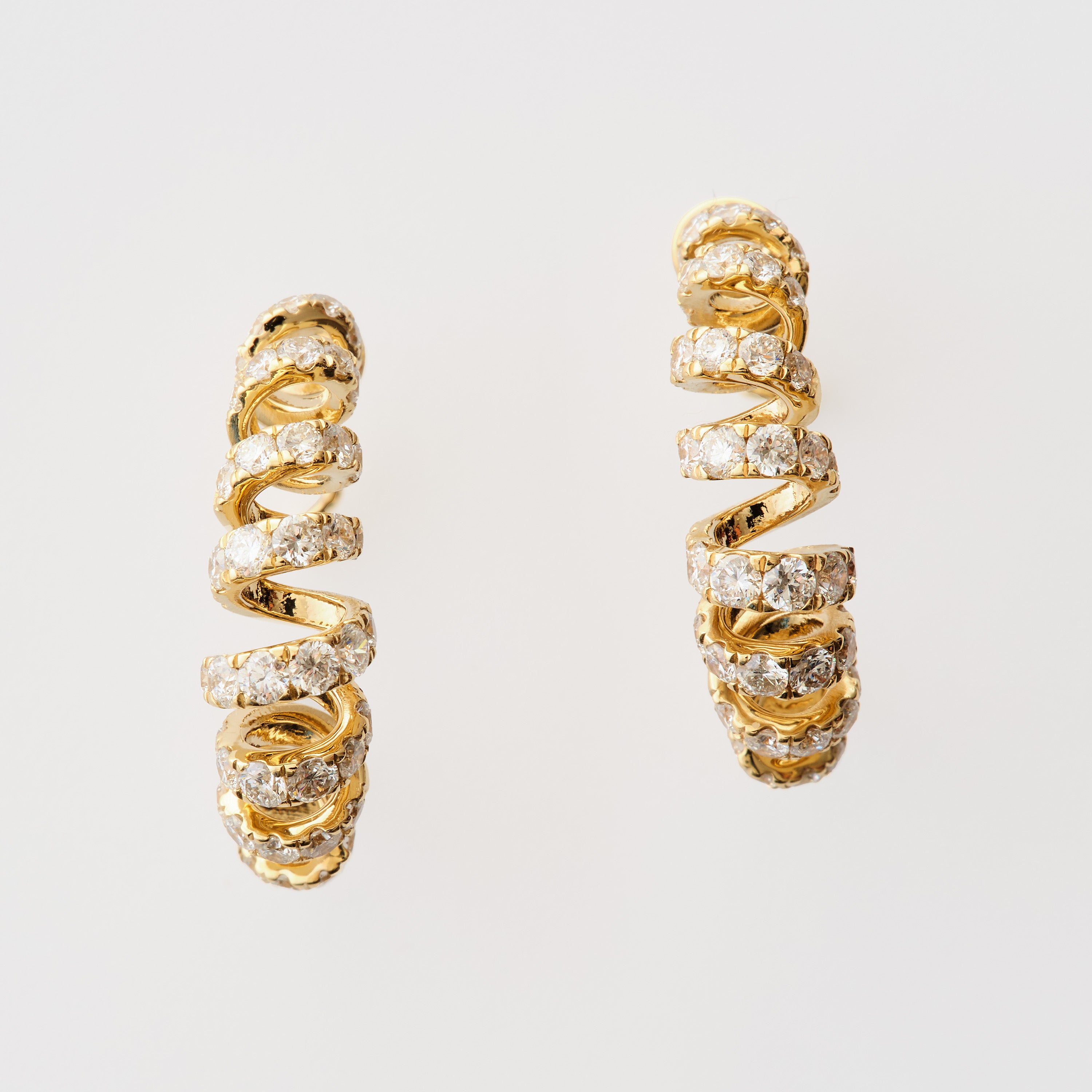 Coil Diamond Hoops
