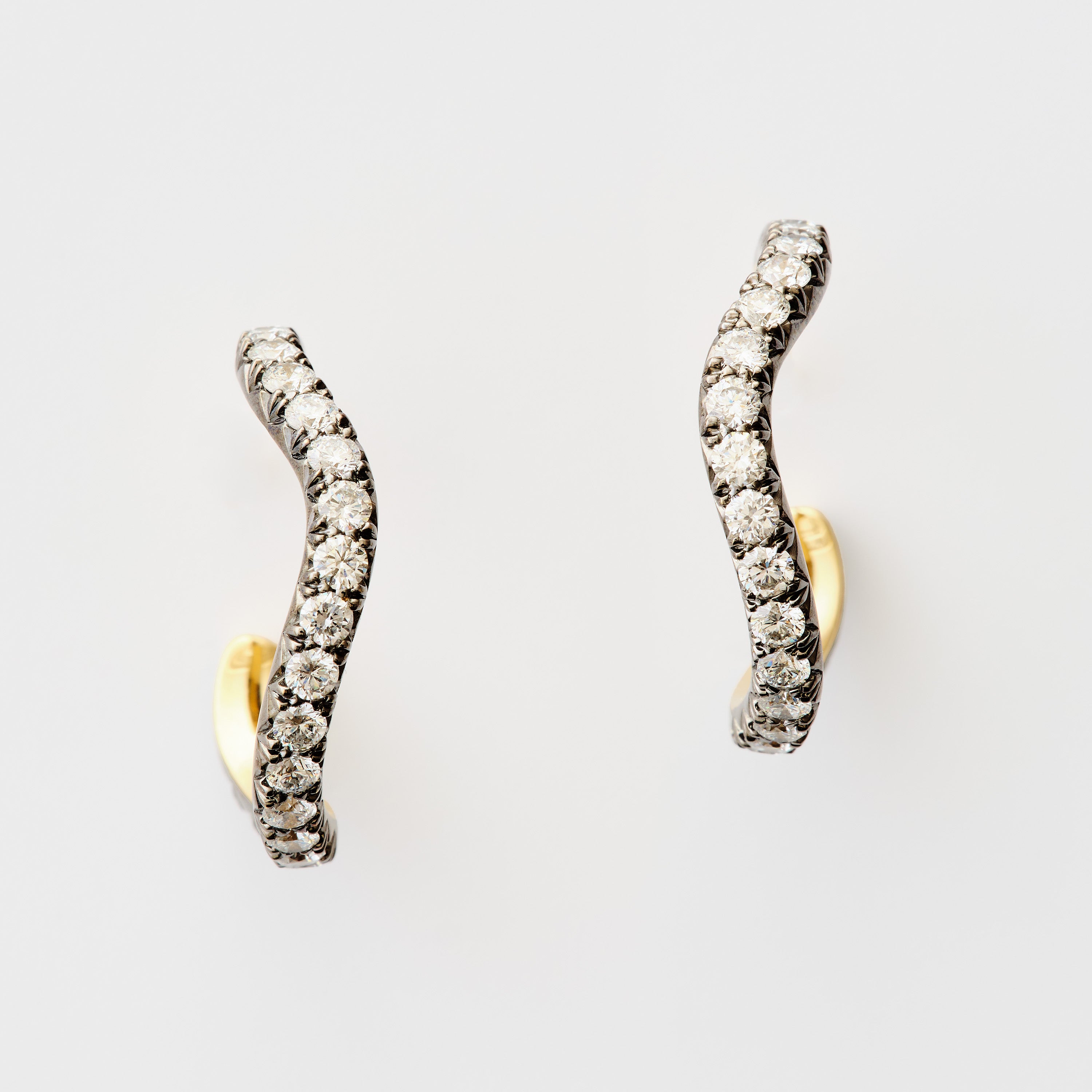 Diamond Wave Hoops
