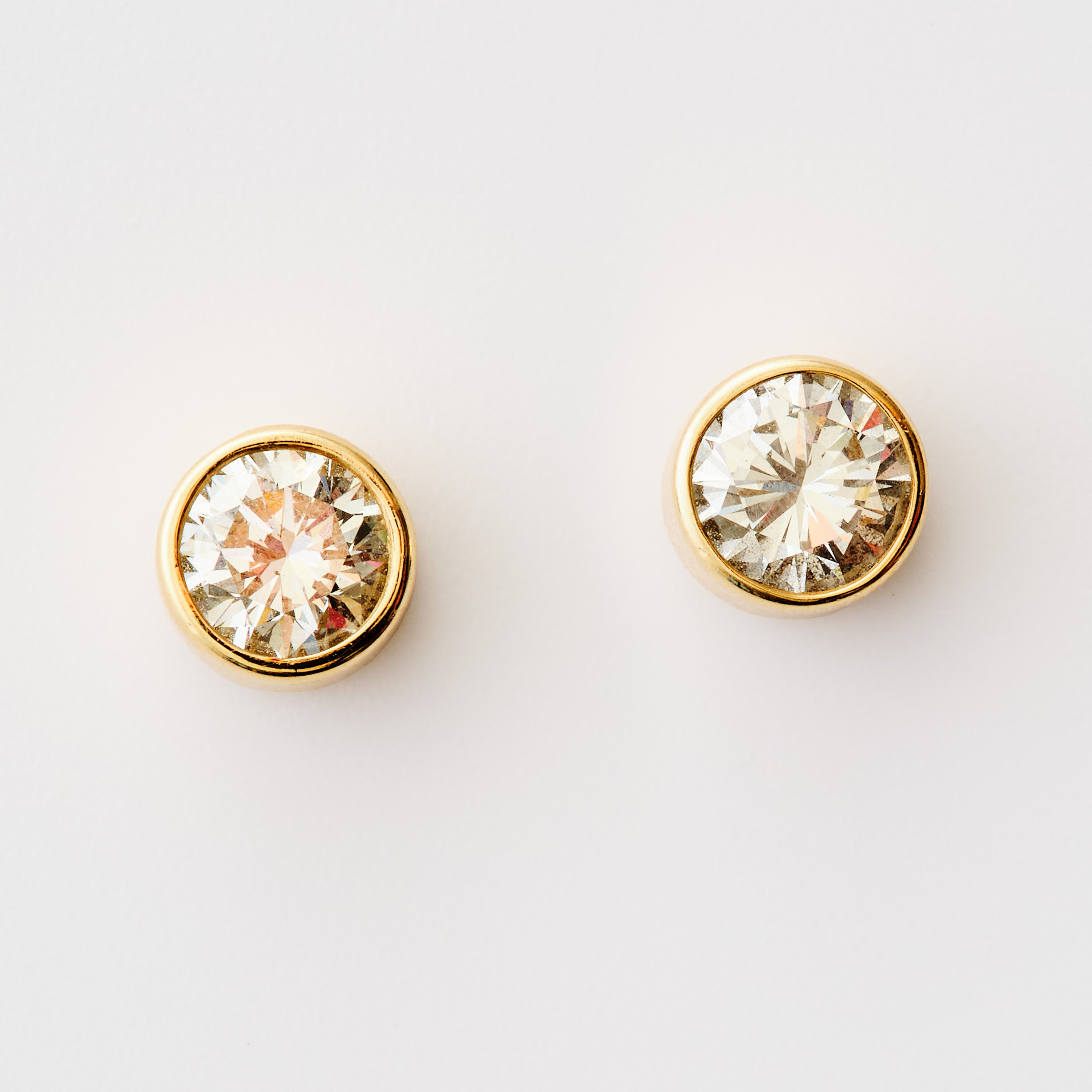 Bezel Diamond Studs