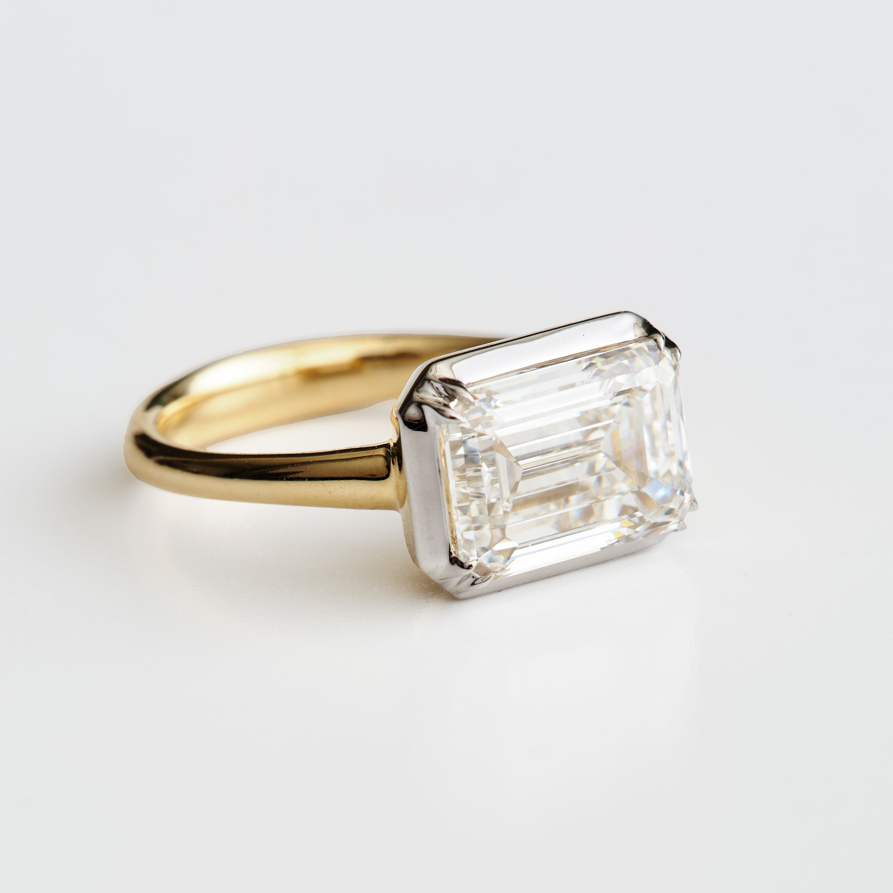 Collet-Set Engagement Ring