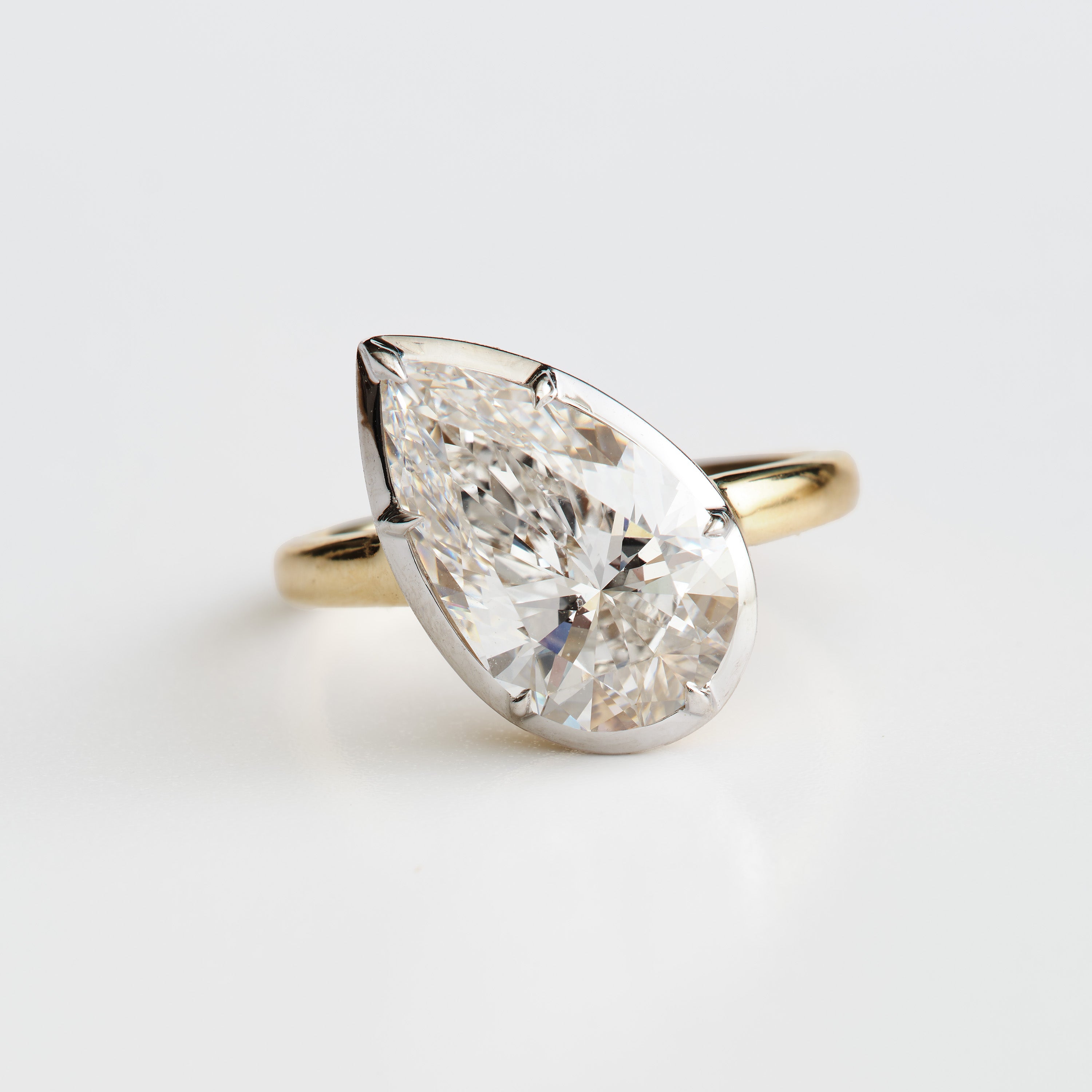 Collet-Set Engagement Ring