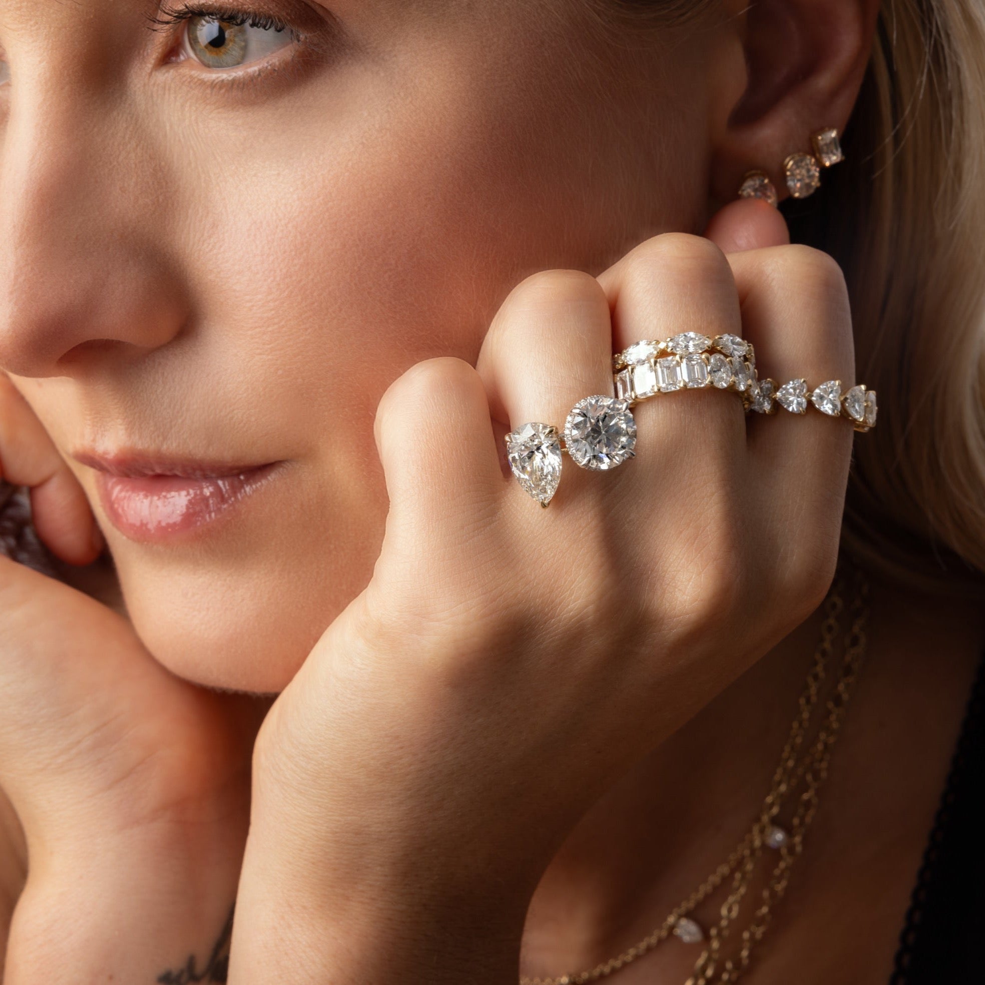 Marquise Lab Diamond Eternity Band