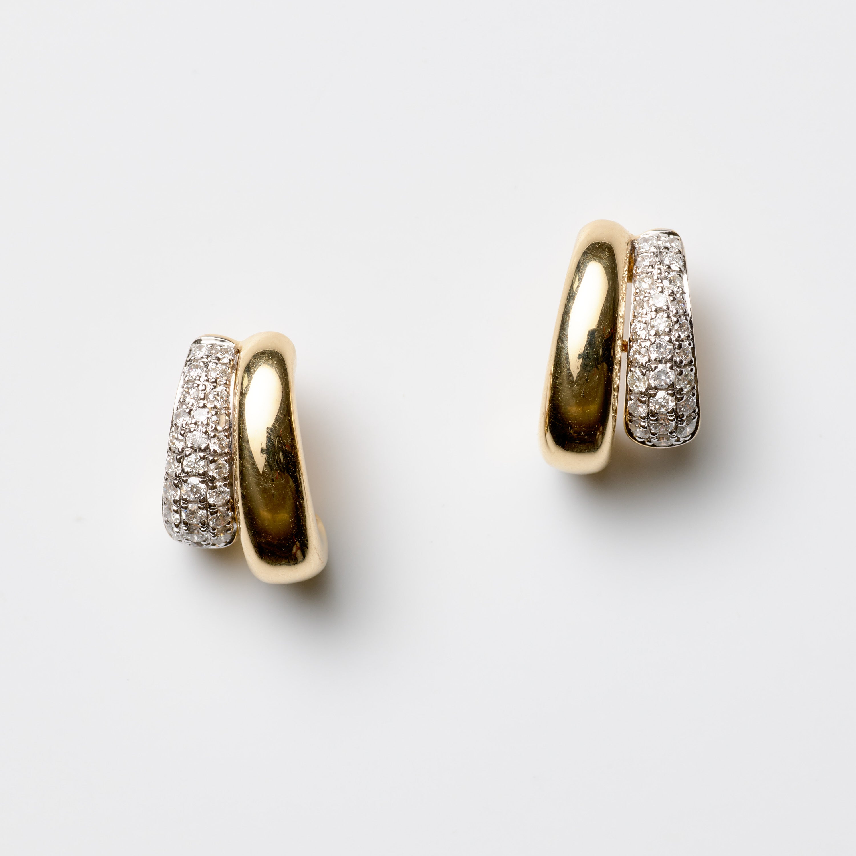 Pavé Set Double Hoops