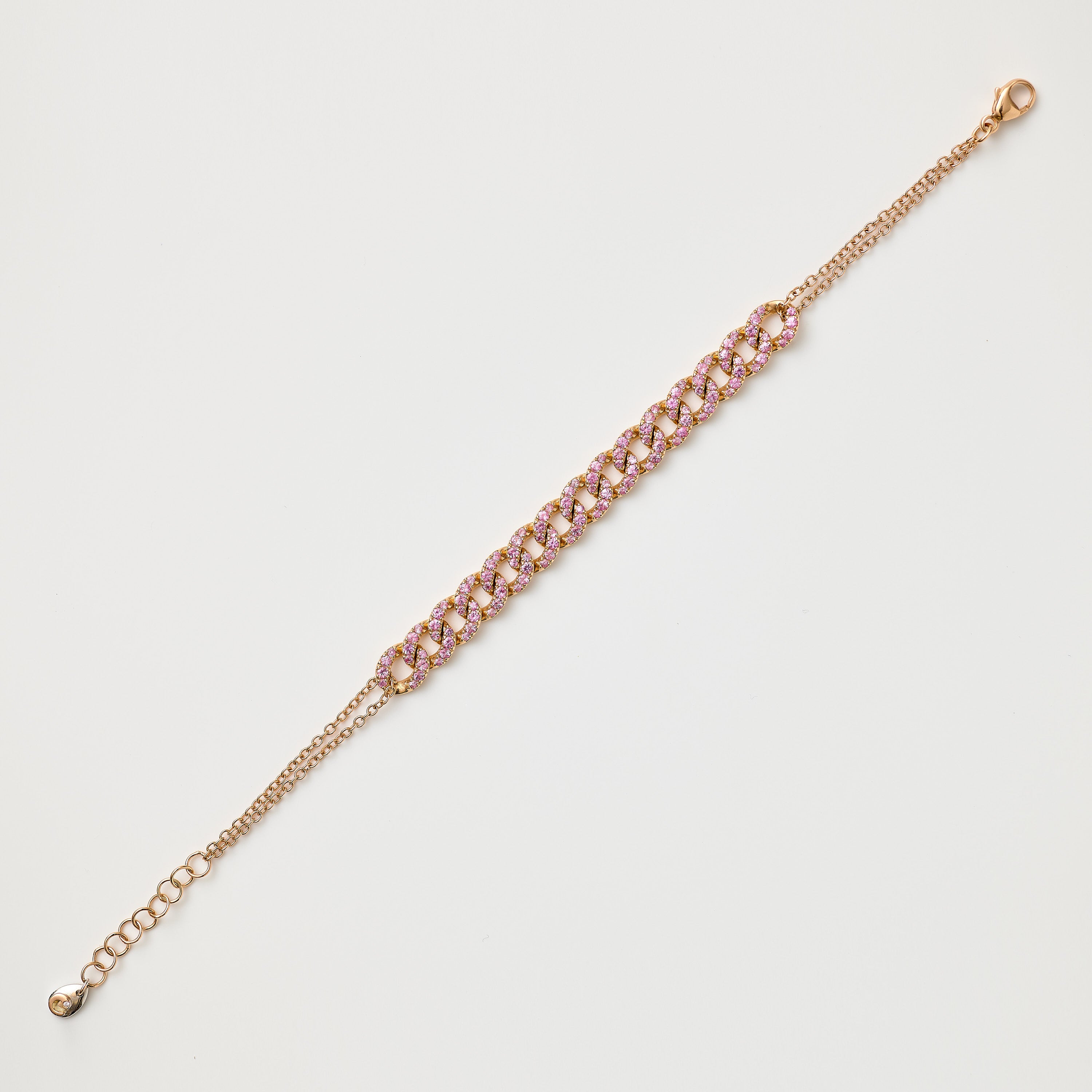 Pink Sapphire Link Bracelet
