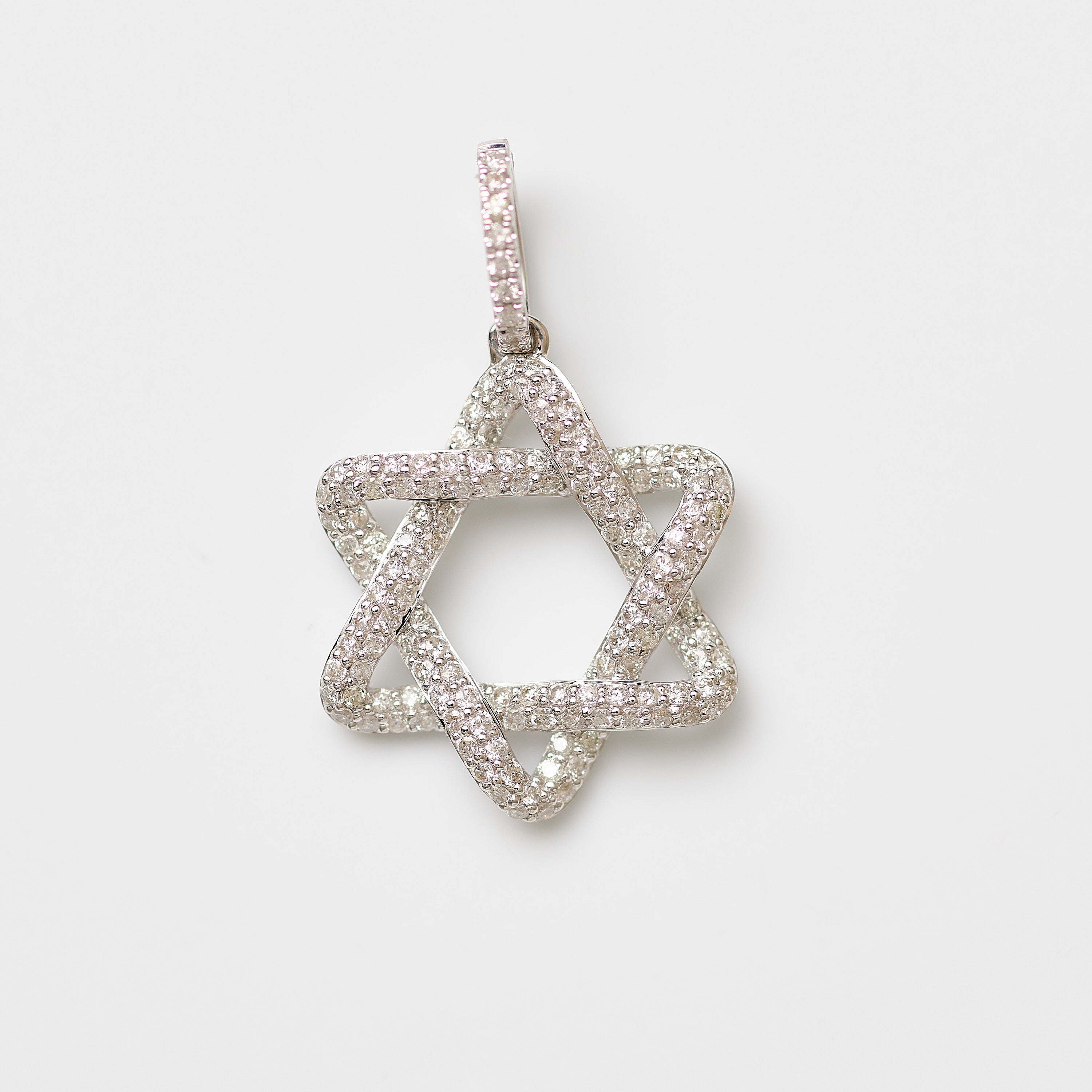 Classic Pavé-Diamond Magen David Pendant