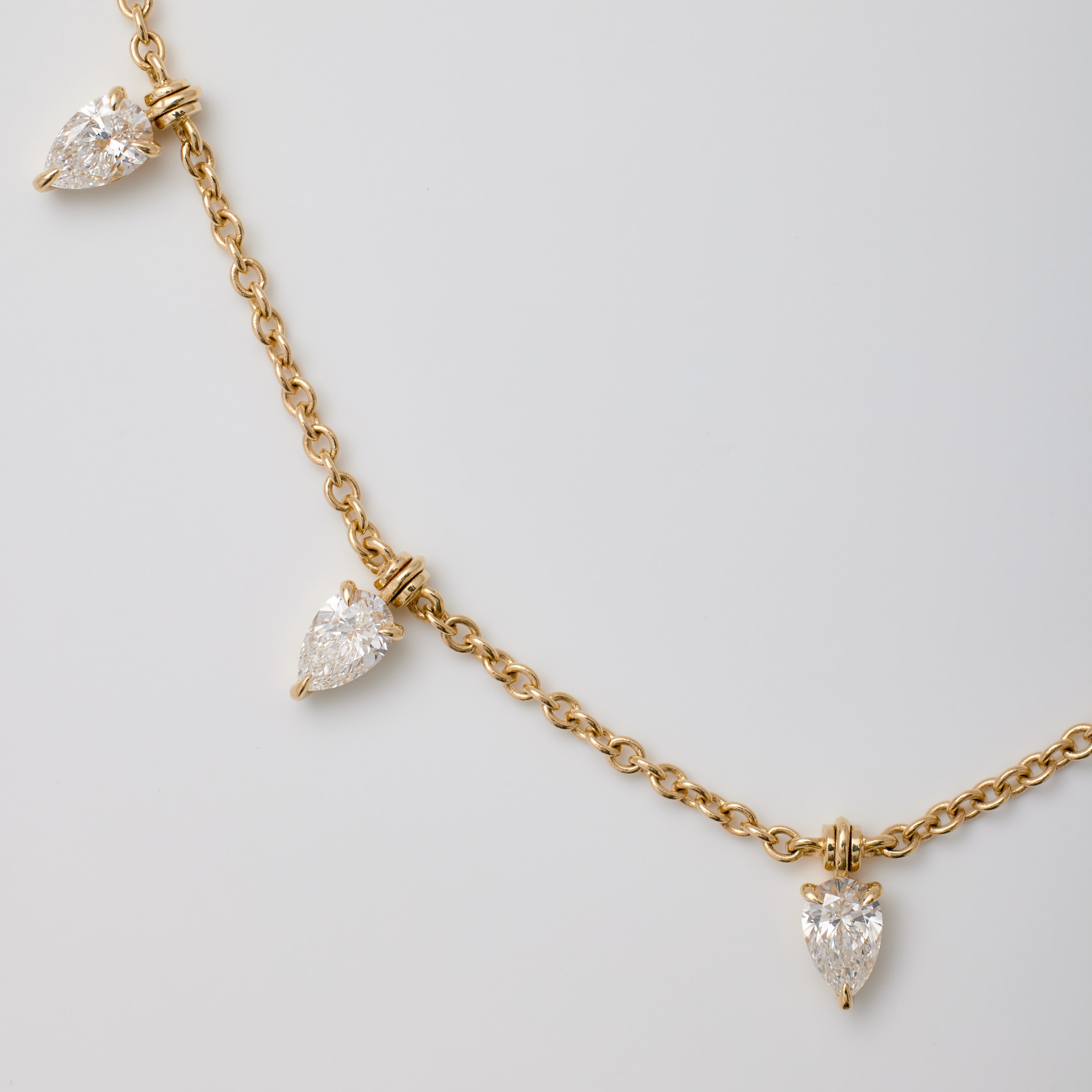 Pear Lab Diamond Droplet Necklace