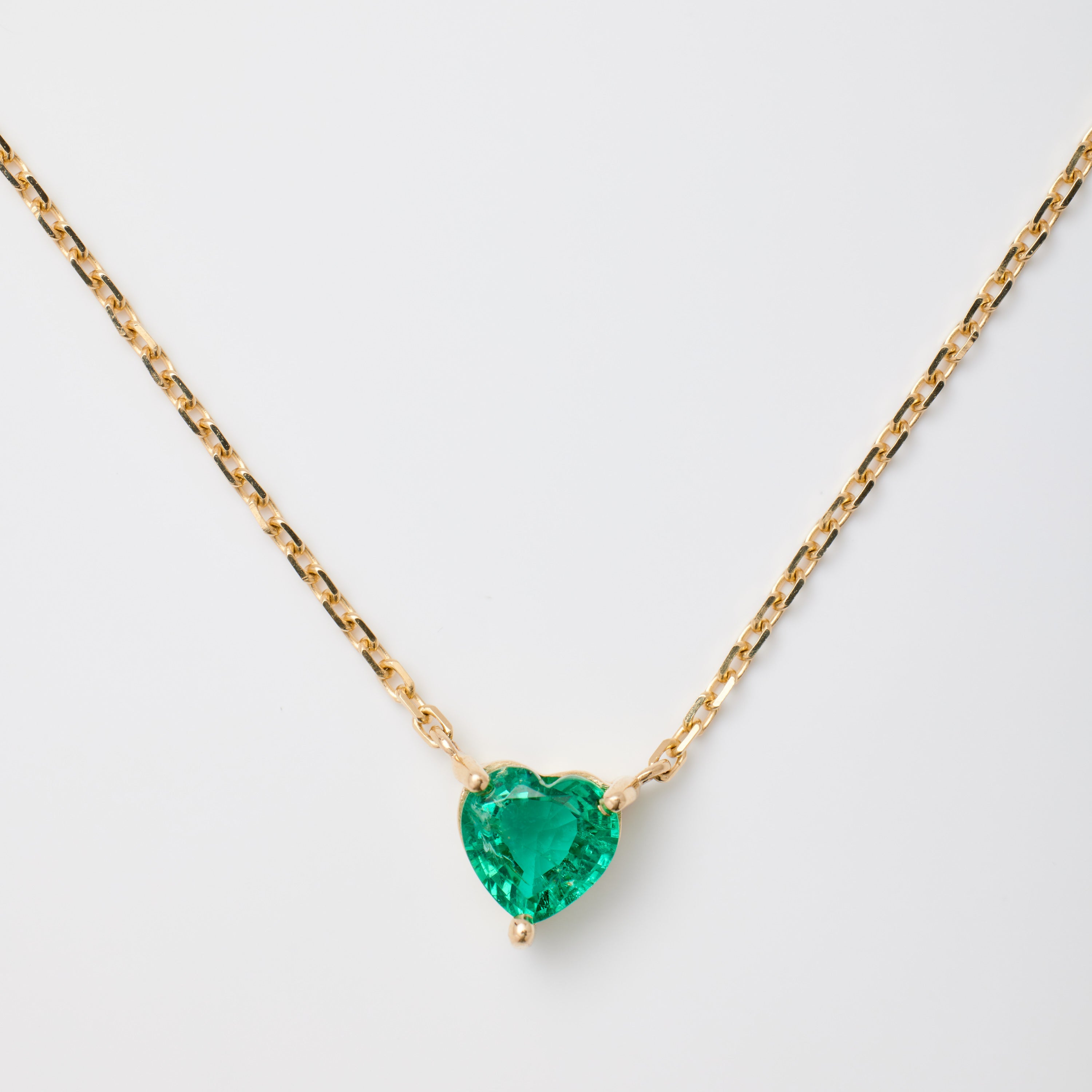 Green Emerald Heart Pendant
