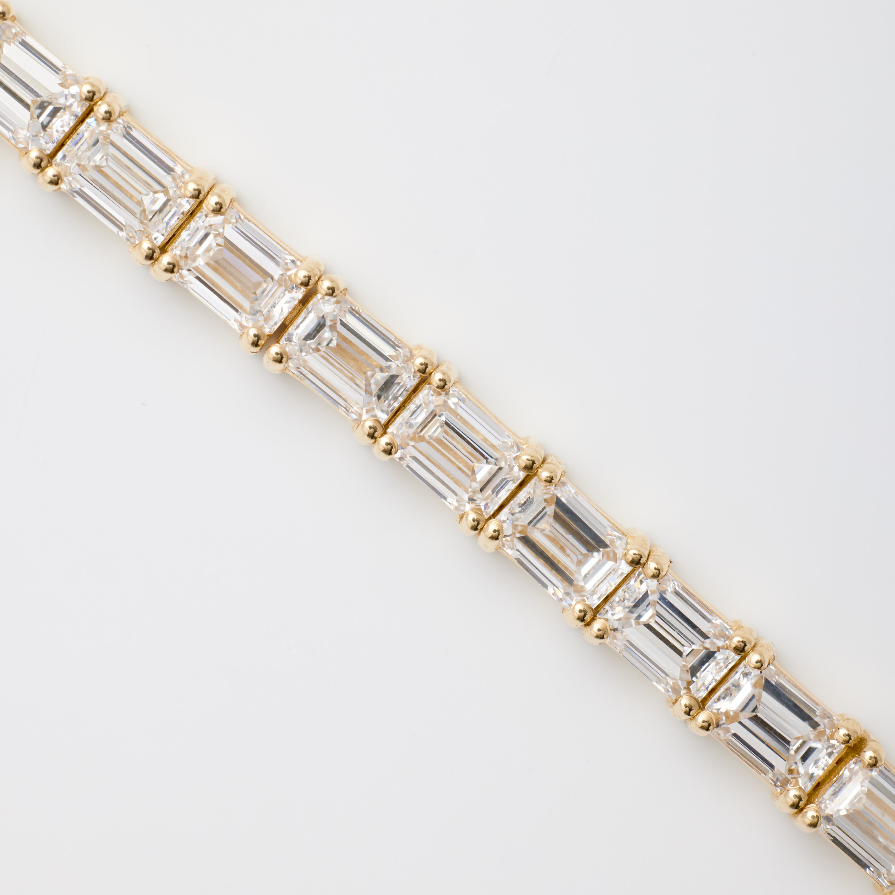 Emerald East-West Lab Diamond Tennis Bracelet