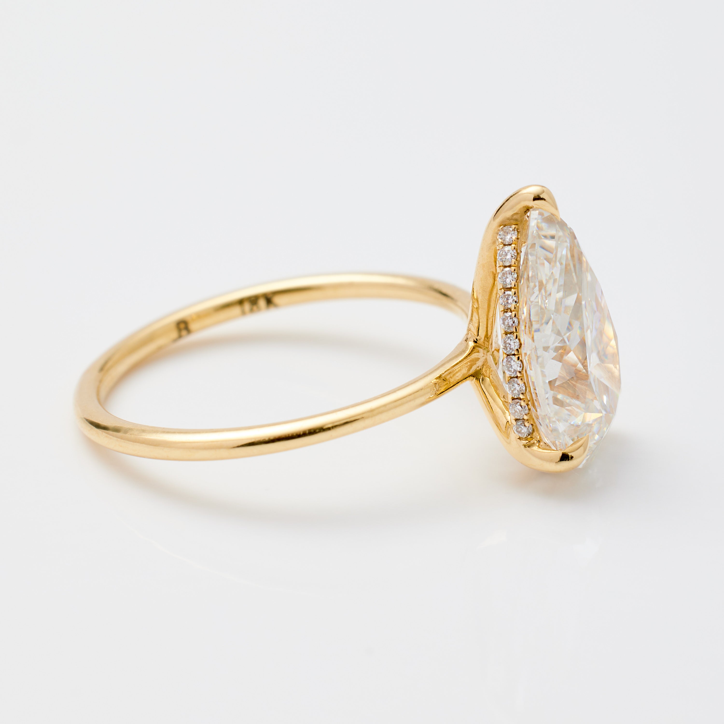 Pear Lab Diamond Solitaire Ring
