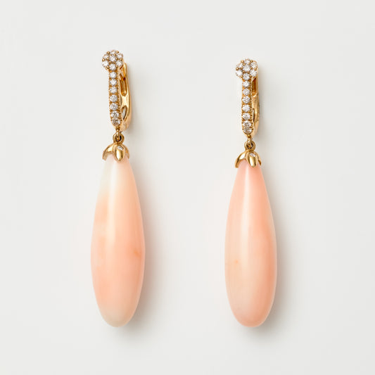 Blush Coral Drop Earrings