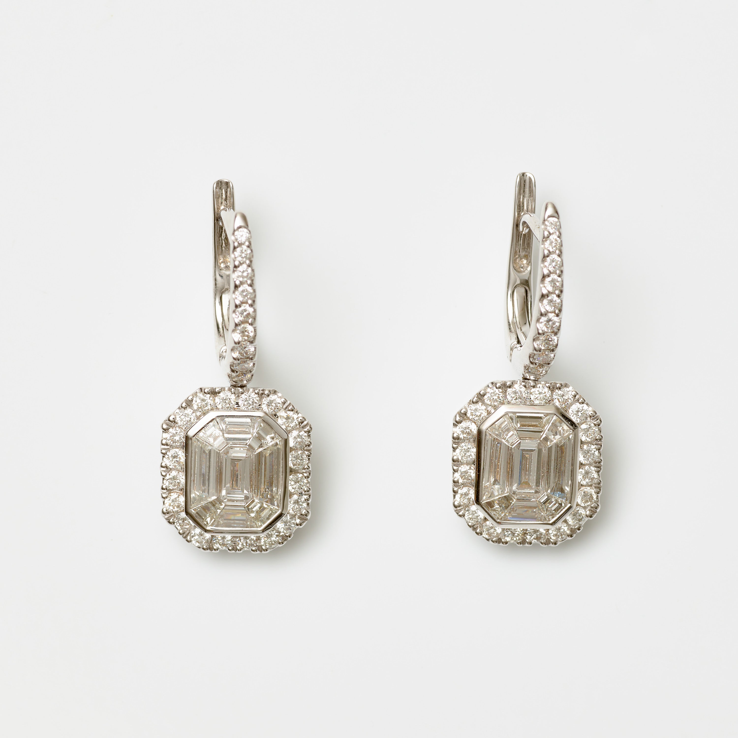 Mosaic Diamond Drop Earrings