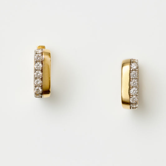 Rectangular Diamond Huggies