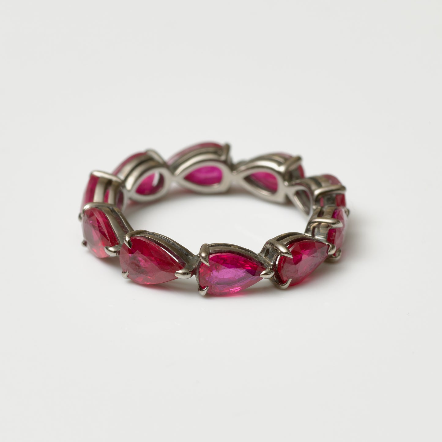 East-West Pear-Shape Eternity Band