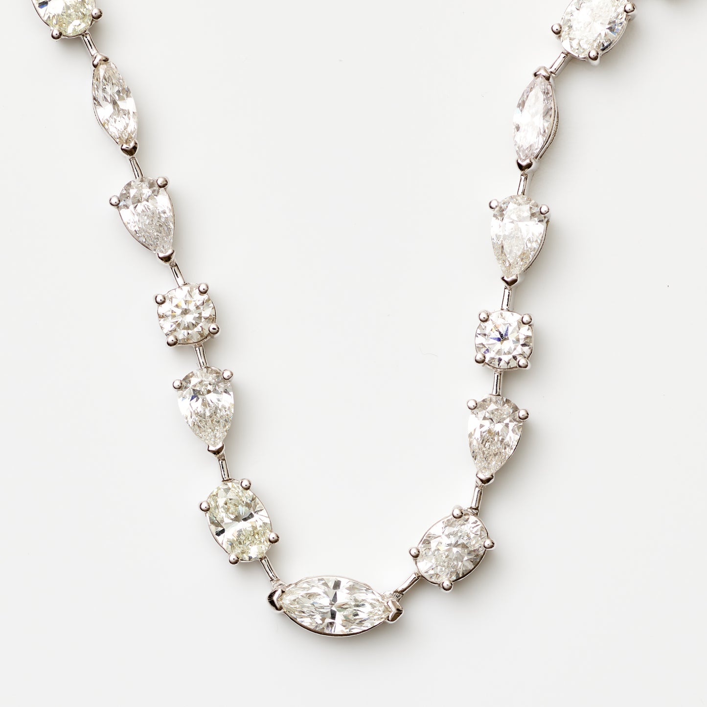 Multi-Shape Diamond Tennis Necklace