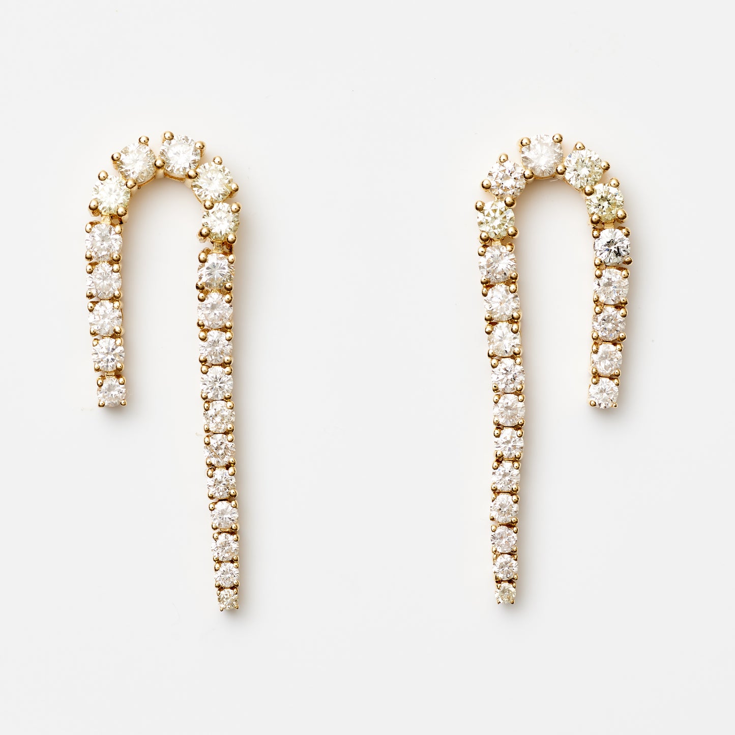 Tapered Diamond Dangle Earrings