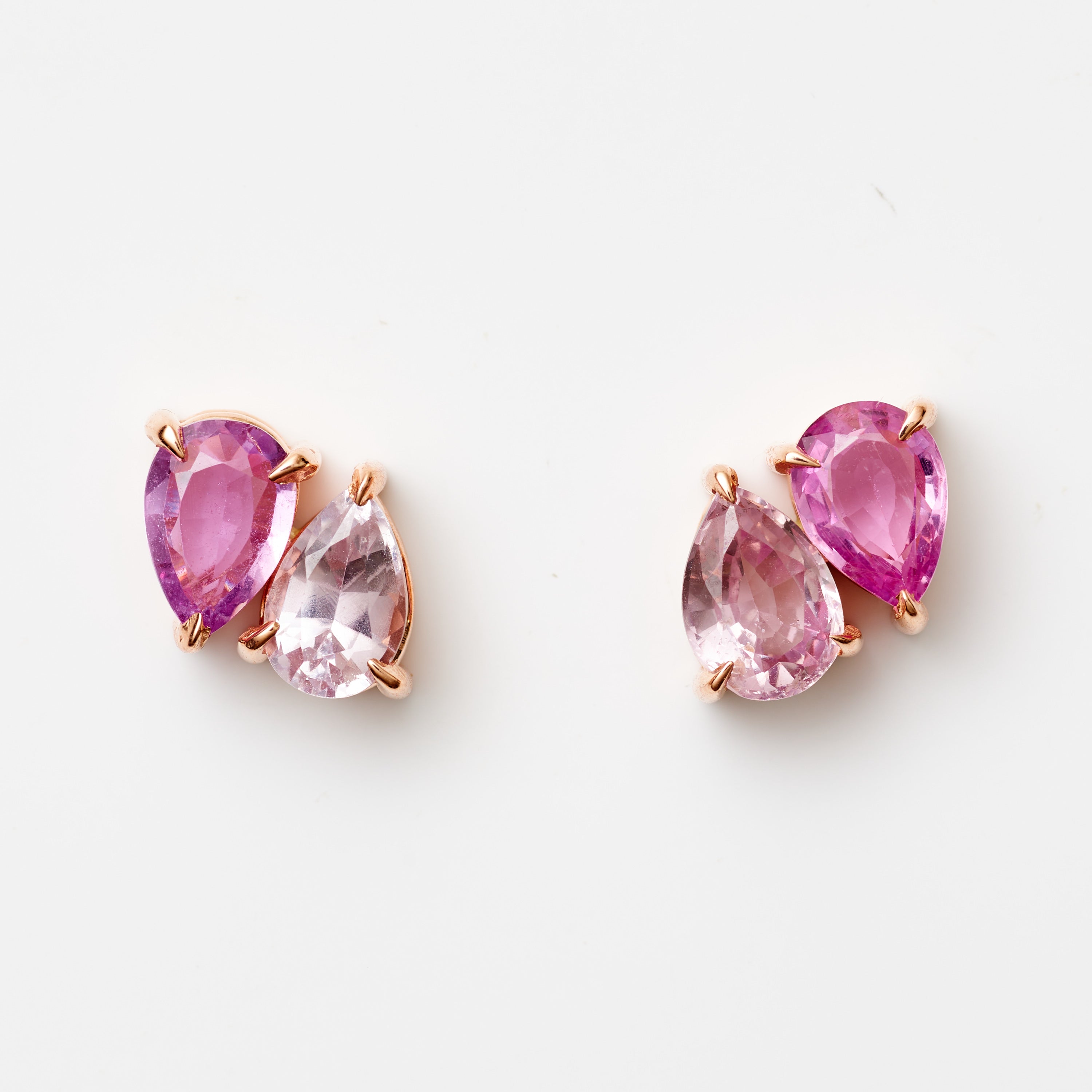 Casie Pink & Blush Sapphire Studs