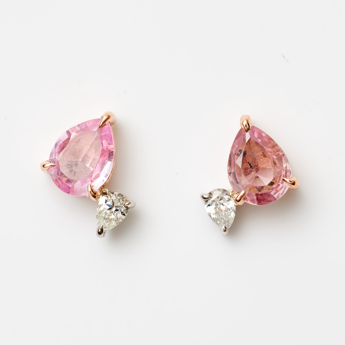 Dione Pink Sapphire & Diamond Studs